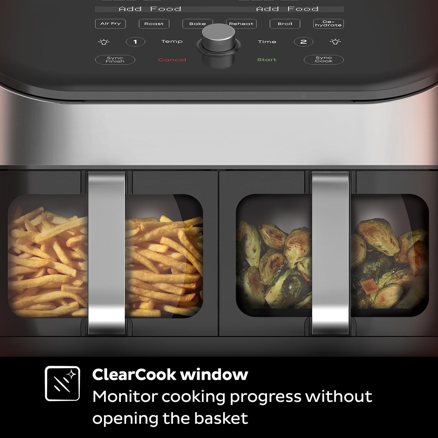 Instant Vortex Plus 6QT Air Fryer with Odor Erase Technology, 6-in-1 Functions that Crisps, Roasts, Broils, Dehydrates, Bakes & Reheats, 100+In-App Recipes, from the Makers of Instant Pot,1700W,Black