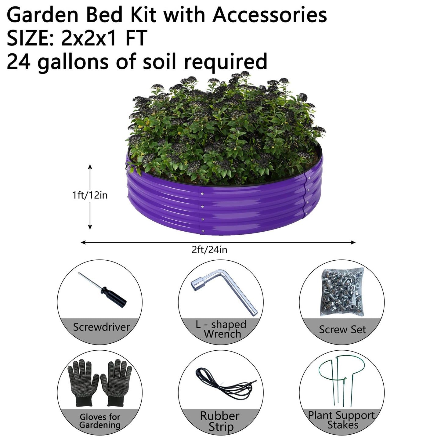 Galvanized Metal Planter Raised Garden Bed Kit for Gardening Outdoor,8x2x1ft Planter Grow Garden Box Raised Flower Bed,Long Vegetable Clearance Herb Raised Garden Beds for Gardening