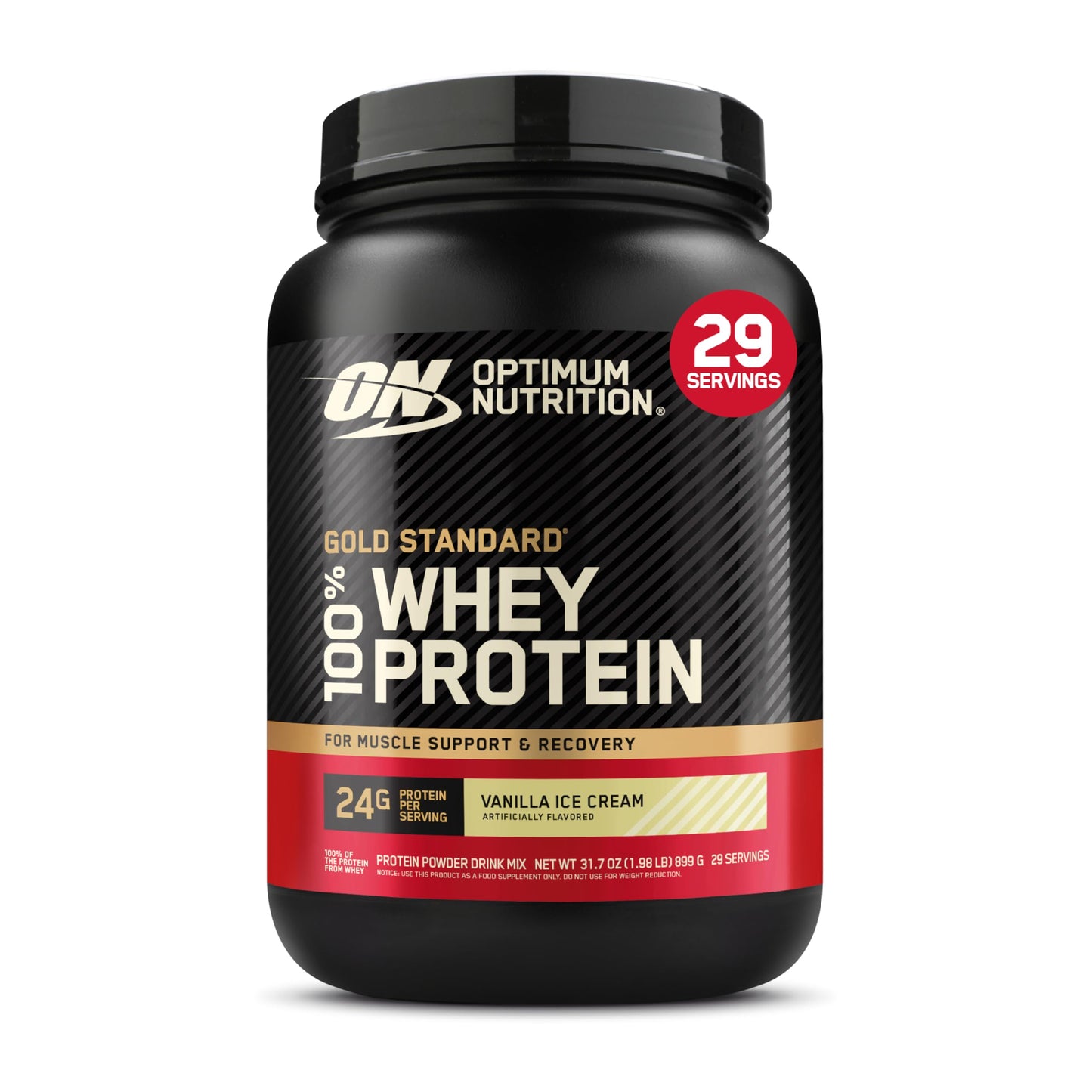Optimum Nutrition Gold Standard 100% Whey Protein Powder, Double Rich Chocolate, 2 Pound (Packaging May Vary)