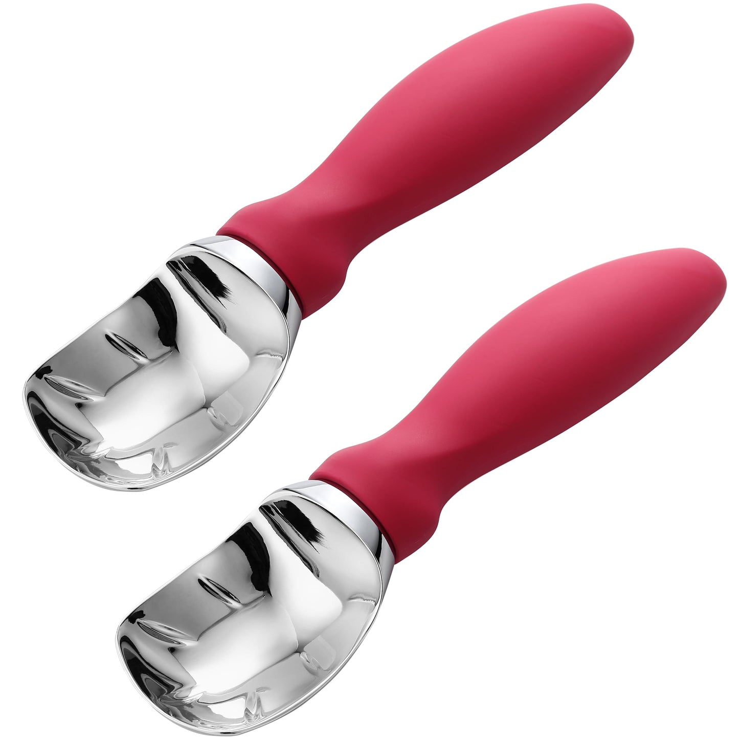 Spring Chef Heavy Duty Ice Cream Scoop with Comfortable Handle - Professional Ice Cream Scooper for Gelato, Sorbet, Cookie Dough, Melon, Frozen Yogurt - Dishwasher Safe Metal Kitchen Tool - Black