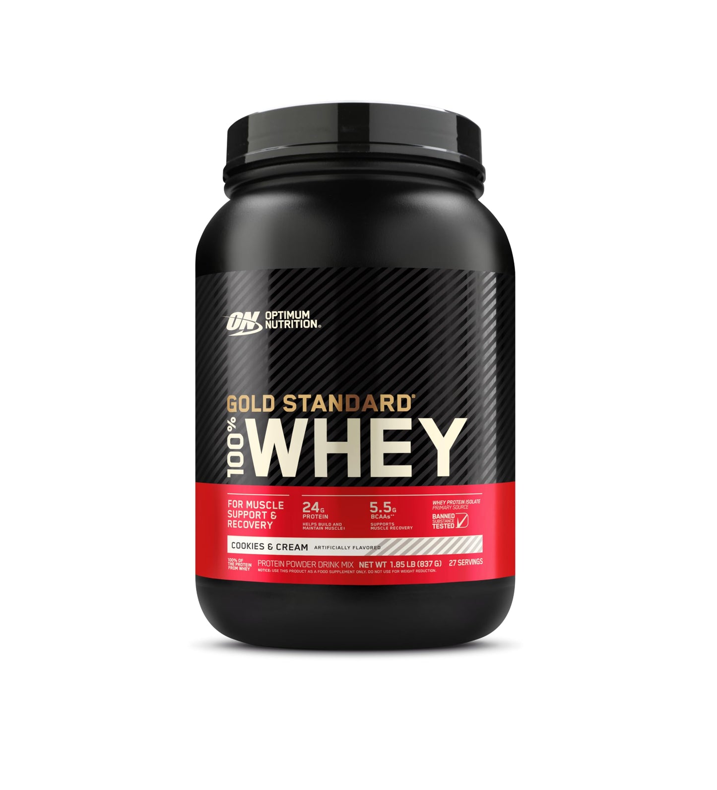 Optimum Nutrition Gold Standard 100% Whey Protein Powder, Double Rich Chocolate, 2 Pound (Packaging May Vary)