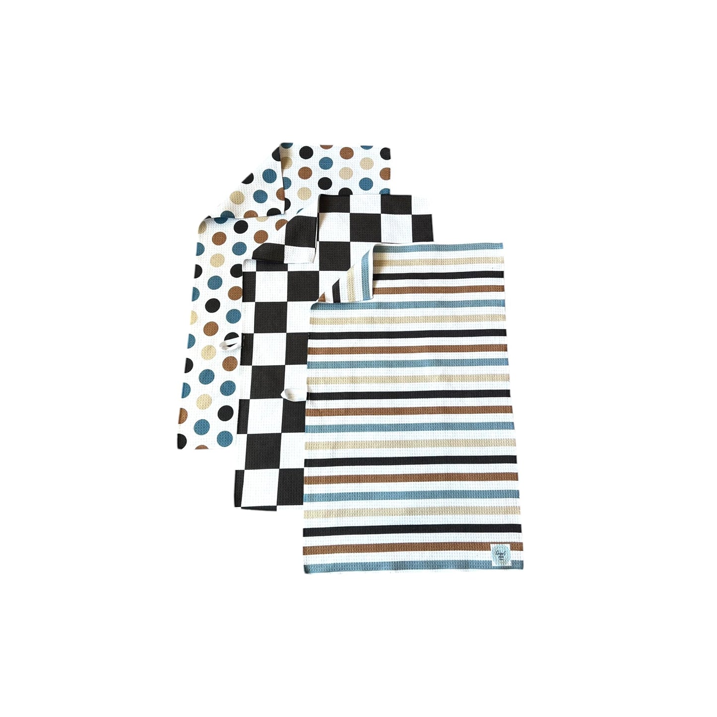 || 3 Pack|| Not Your Ordinary Dish Towels || Waffle Weave Microfiber || Tea Towels || Highly Absorbent || Hanging Loop || Dish Cloths || Modern || Designer Prints (Easter Bows)