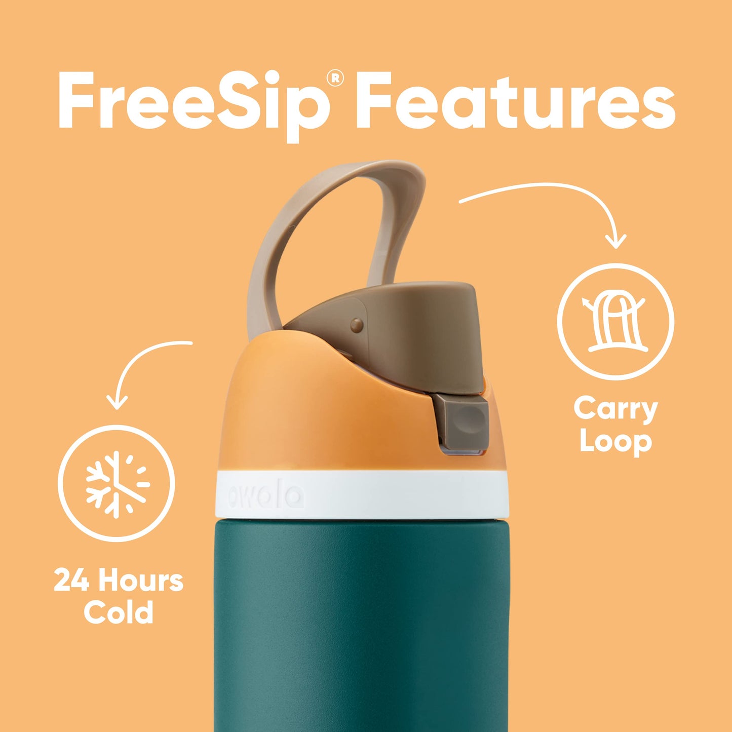FreeSip Insulated Stainless Steel Water Bottle with Straw for Sports, Travel, and School BPA-Free Sports Water Bottle, 40 oz, Iced Breeze