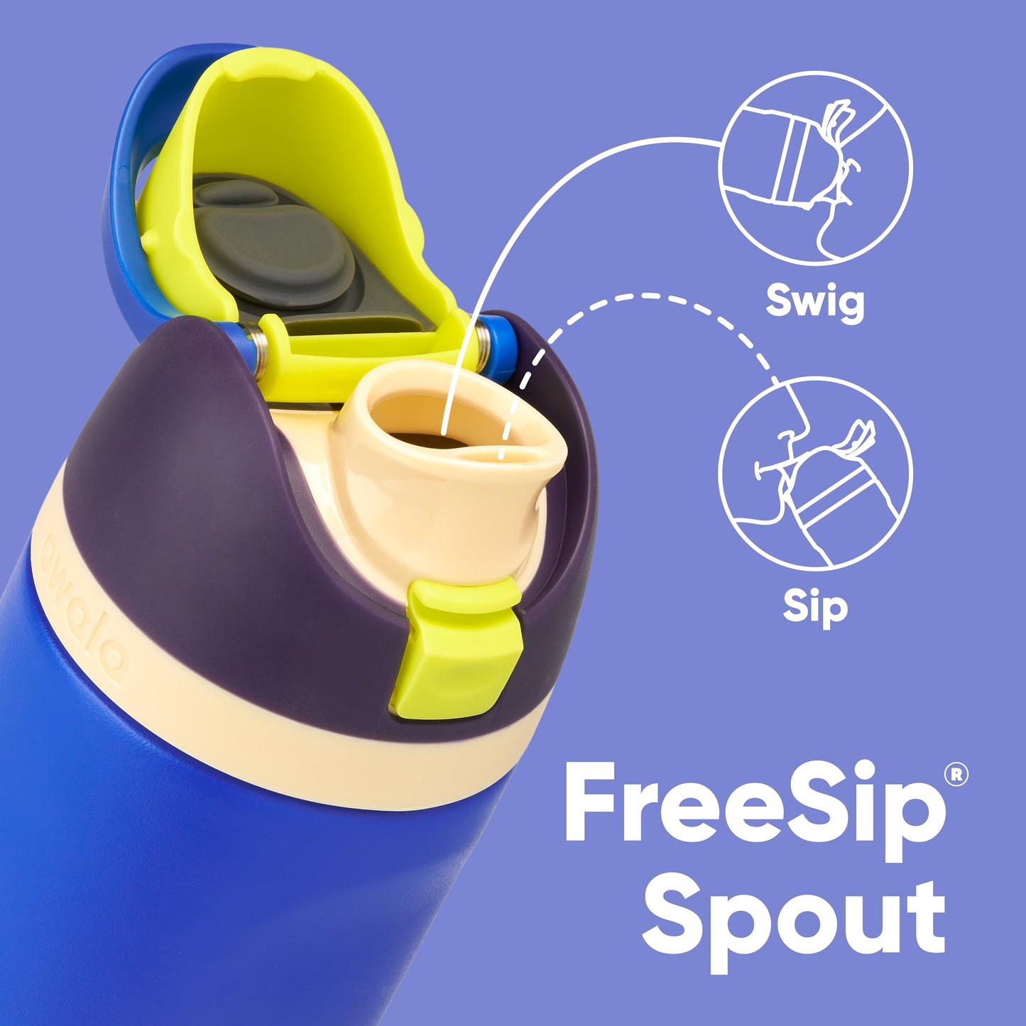 FreeSip Insulated Stainless Steel Water Bottle with Straw for Sports, Travel, and School BPA-Free Sports Water Bottle, 40 oz, Iced Breeze