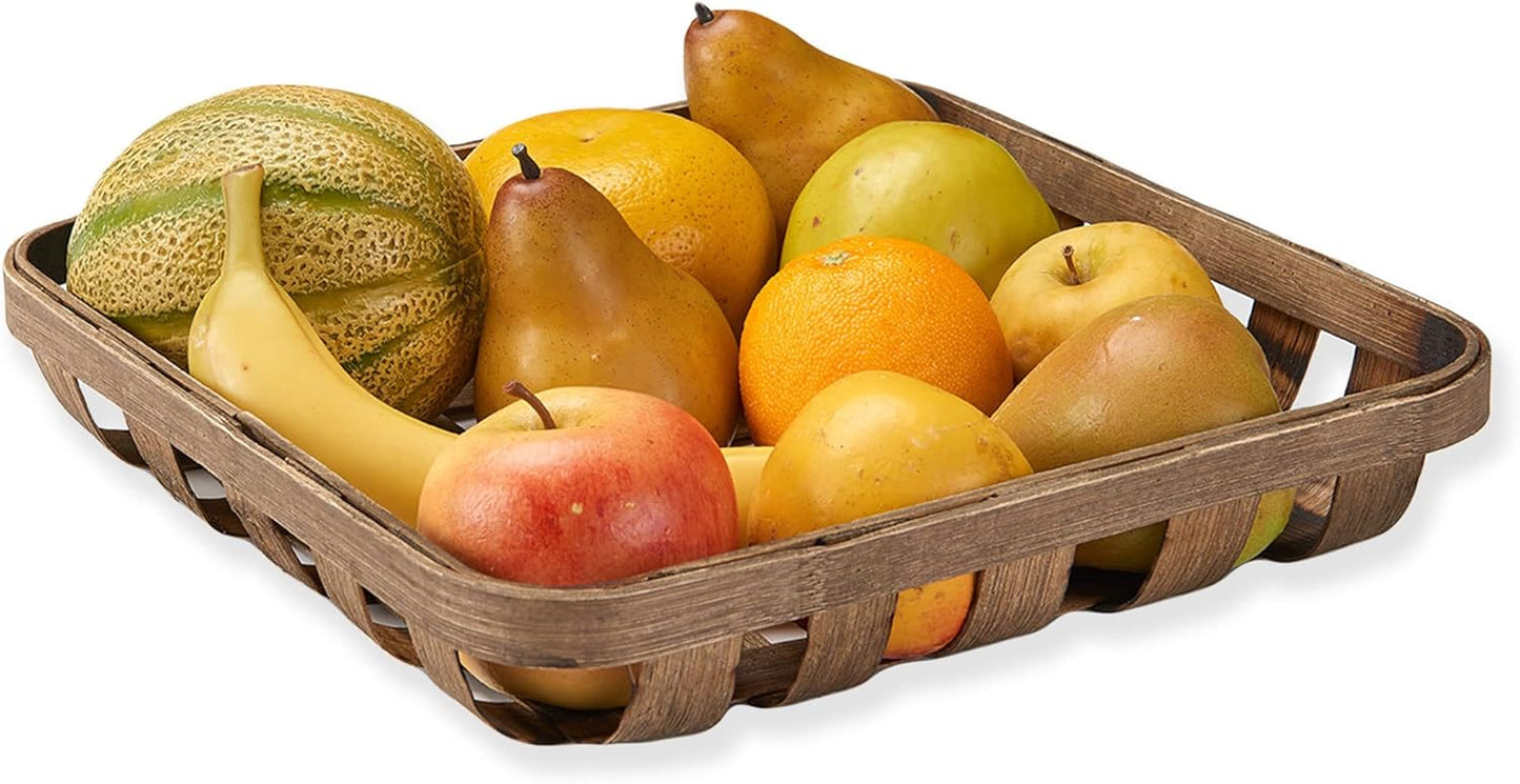 Barnyard Designs Tobacco Baskets Rustic Vintage Farmhouse Nesting Trays, Set of 3