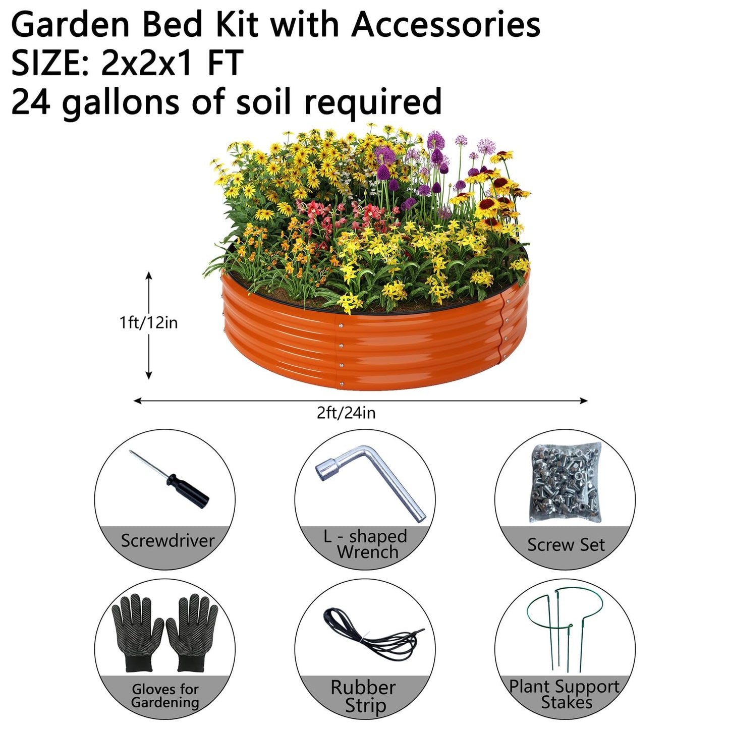 Galvanized Metal Planter Raised Garden Bed Kit for Gardening Outdoor,8x2x1ft Planter Grow Garden Box Raised Flower Bed,Long Vegetable Clearance Herb Raised Garden Beds for Gardening