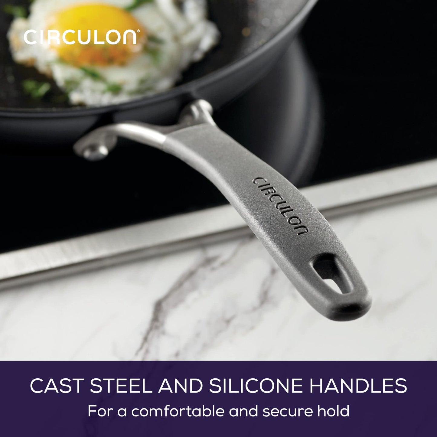 Circulon A1 Series with ScratchDefense Technology Nonstick Induction Cookware/Pots and Pans Set, 9 Piece, Graphite
