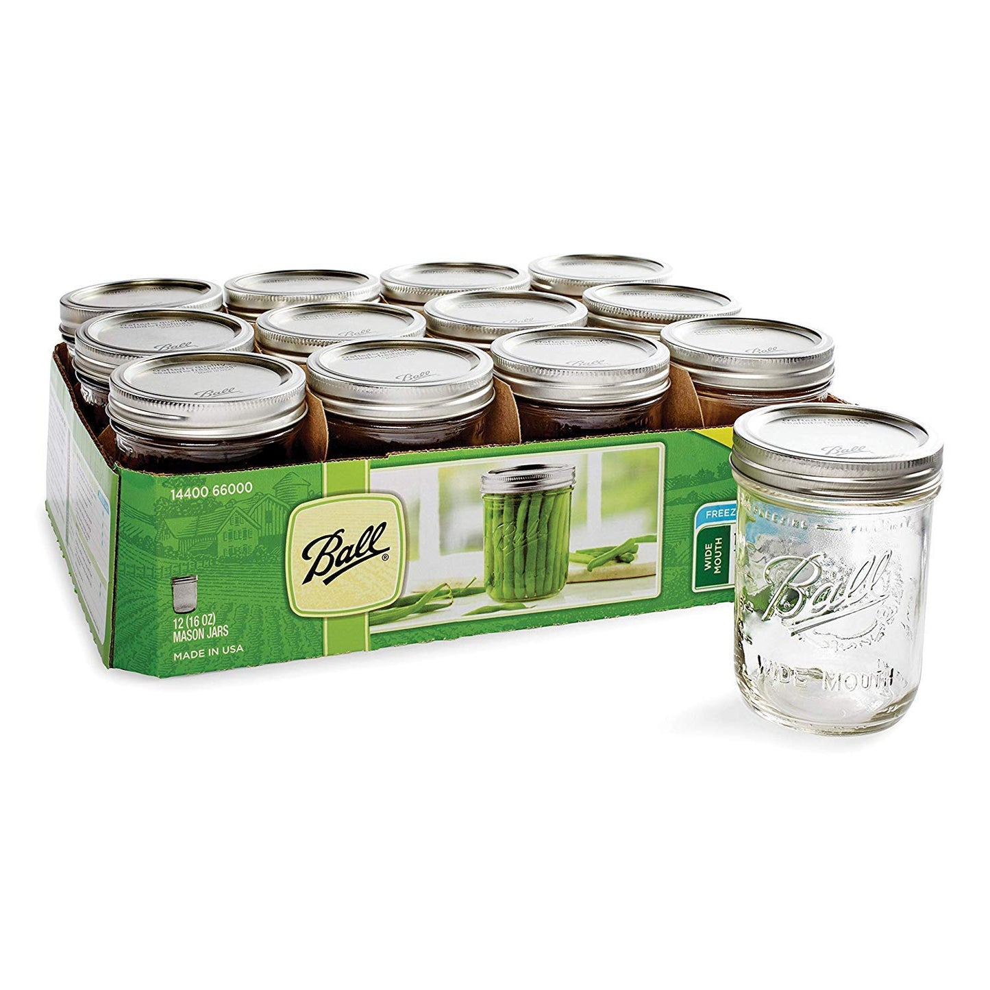 Ball Mason 4oz Quilted Jelly Jars with Lids and Bands, Set of 12