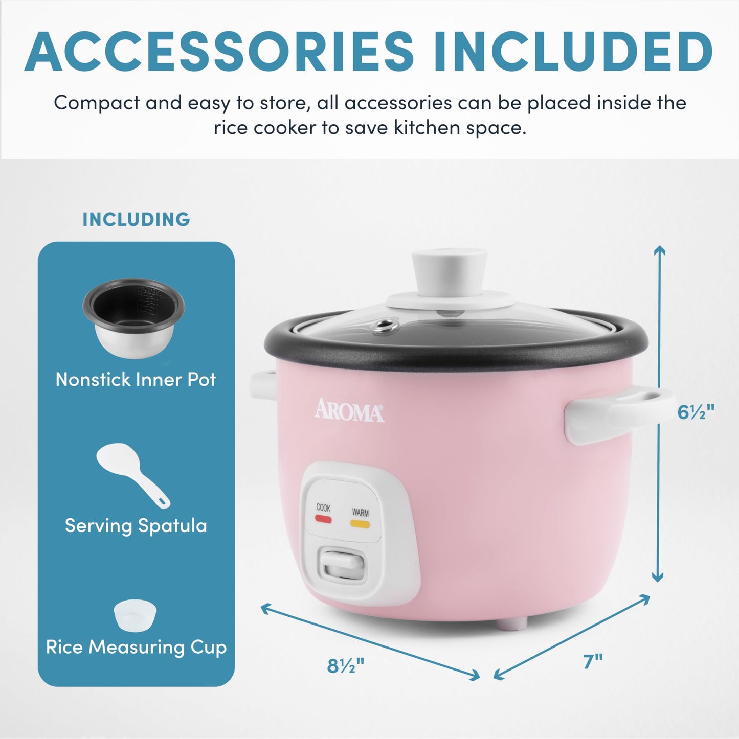 Aroma Housewares 4-Cups (Cooked) / 1Qt. Rice & Grain Cooker (ARC-302NGBL), Blue