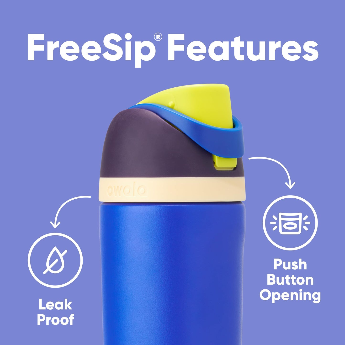 FreeSip Insulated Stainless Steel Water Bottle with Straw for Sports, Travel, and School BPA-Free Sports Water Bottle, 40 oz, Iced Breeze