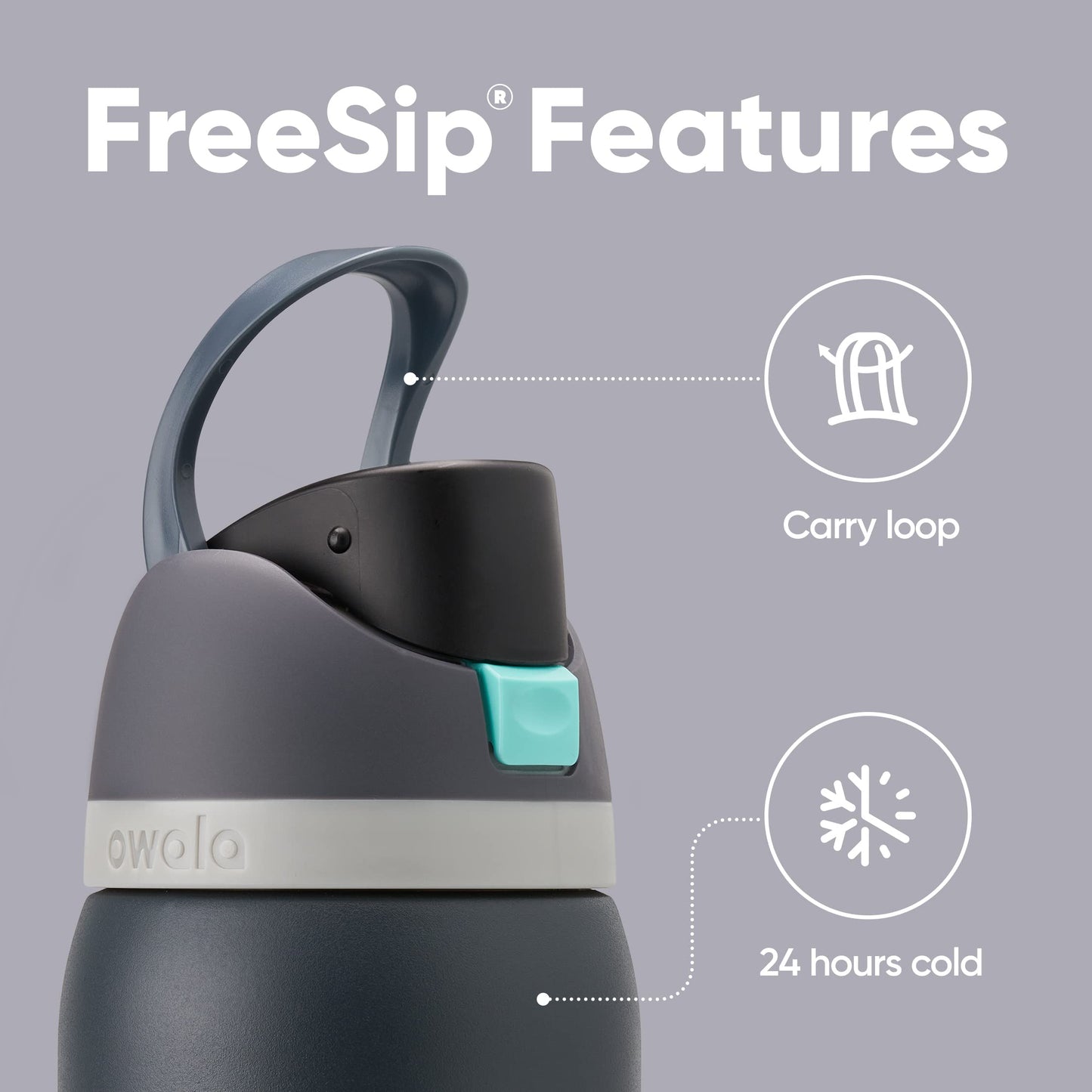 FreeSip Insulated Stainless Steel Water Bottle with Straw for Sports, Travel, and School BPA-Free Sports Water Bottle, 40 oz, Iced Breeze