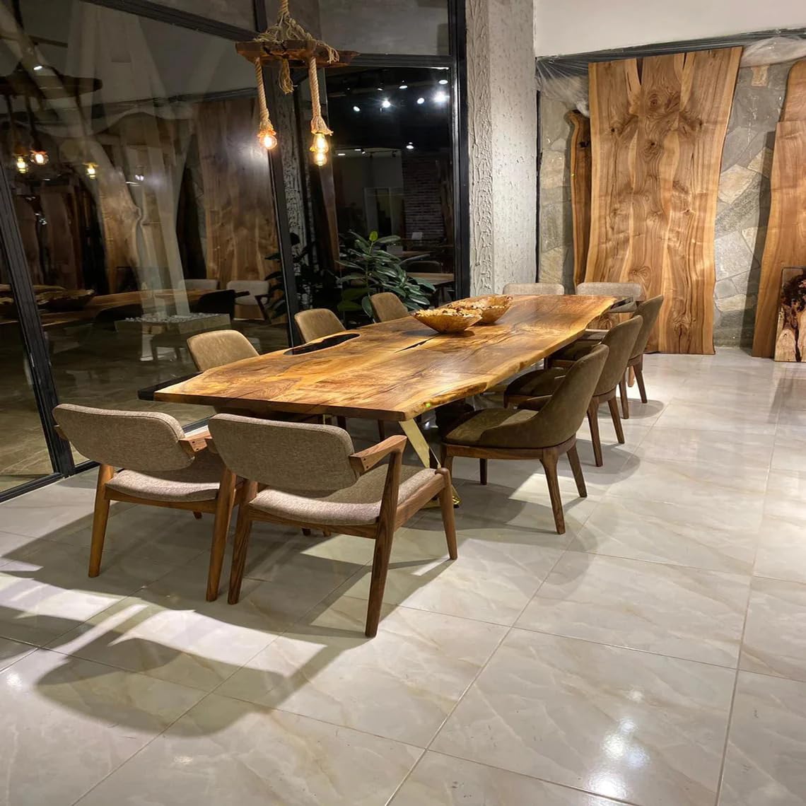 Sophisticated Live Edge Dining Table Living Room Table Coffee Table Hallway Table Conference Table Home Office Table Side Table End Table Center Table Home Décor (Without Stand, 108 x 36 Inches)