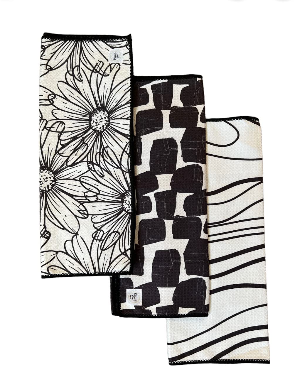 || 3 Pack|| Not Your Ordinary Dish Towels || Waffle Weave Microfiber || Tea Towels || Highly Absorbent || Hanging Loop || Dish Cloths || Modern || Designer Prints (Easter Bows)