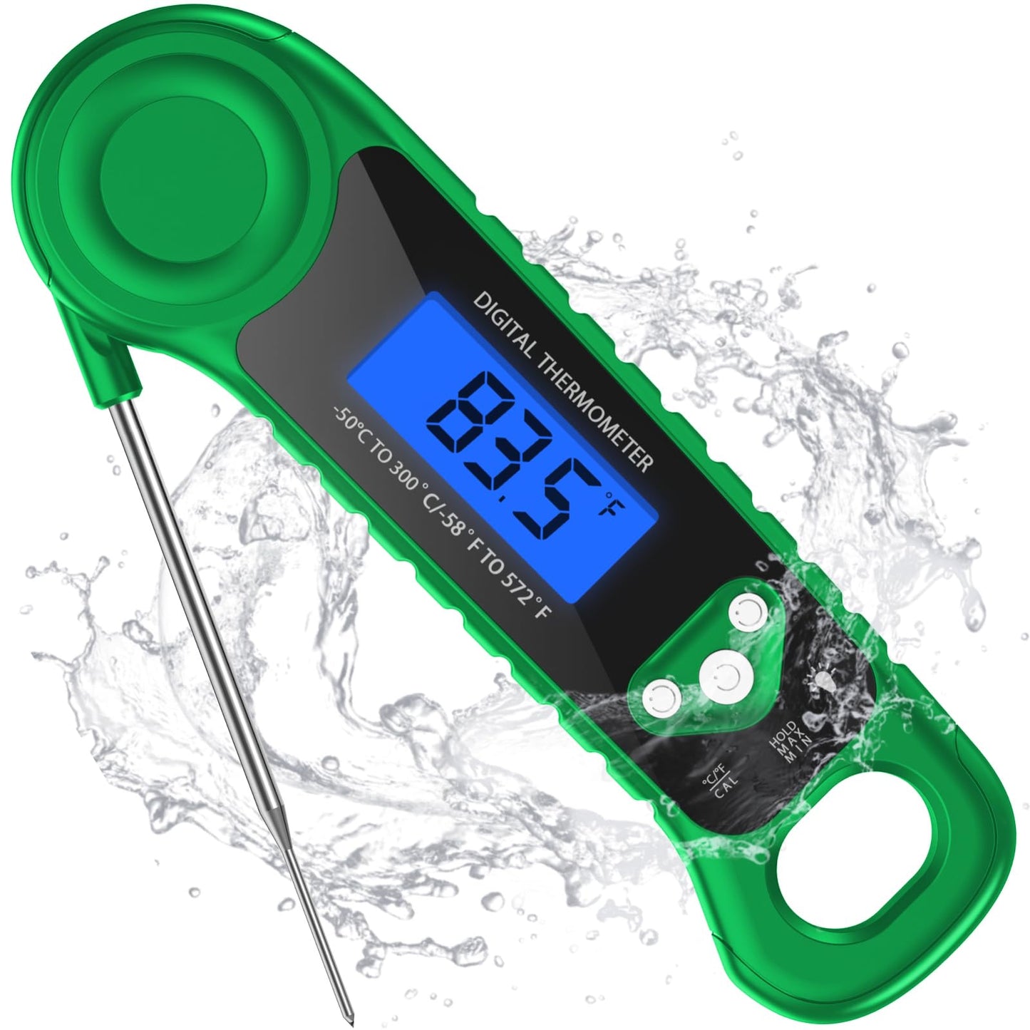 Meat Thermometer Digital, Instant Read Food Thermometer - Waterproof w/Backlight for Cooking, Candy, Deep Fry, BBQ, Grill, Smoker and Roast, Camping & Kitchen Essentials