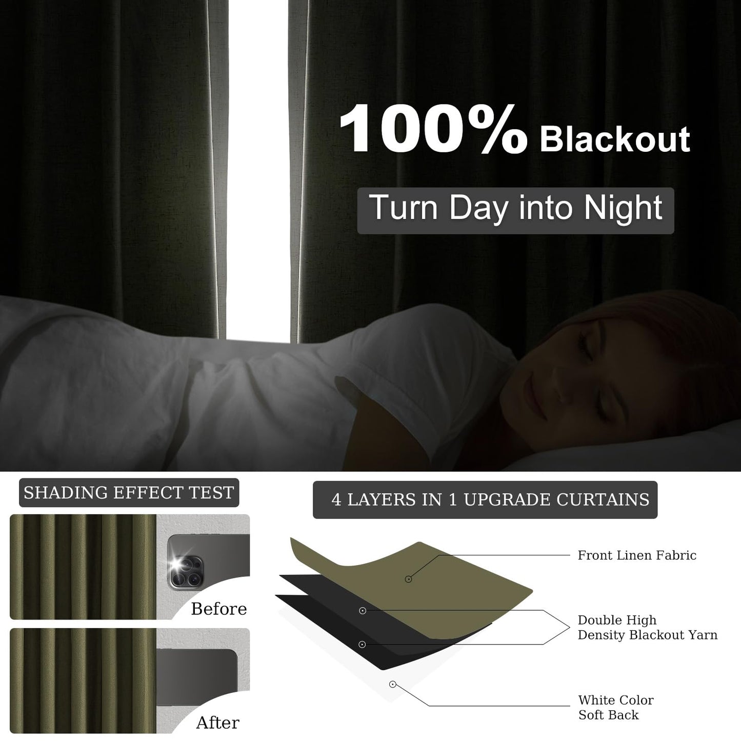 Topfinel 120 Inches Long Extra Long Pinch Pleat Faux Linen Curtains for Living Room,Neutral Beige 100 Percent Blackout Floor to Ceiling Farmhouse Sound Absorbing Drapes 2 Panels for Track System 10 FT