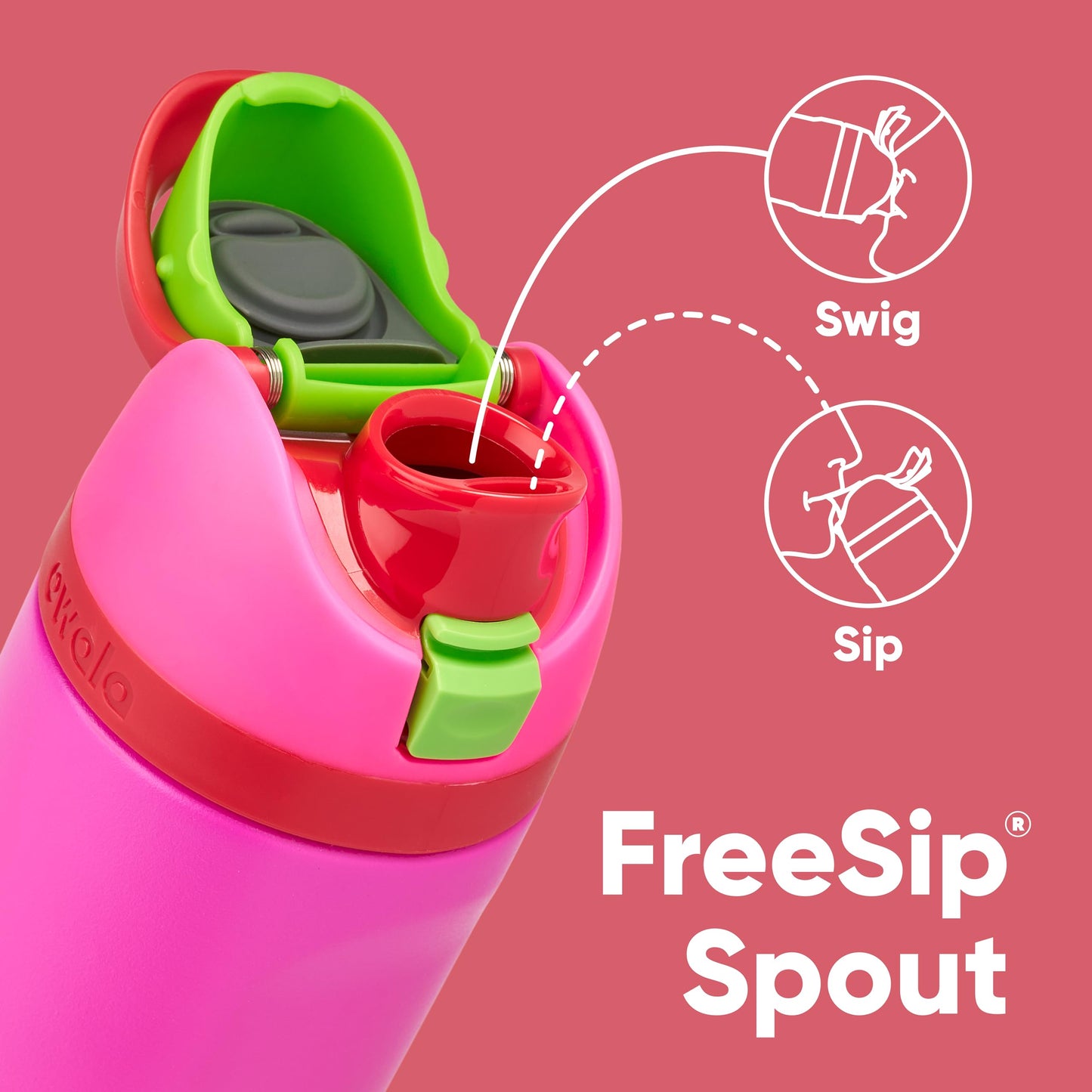 FreeSip Insulated Stainless Steel Water Bottle with Straw for Sports, Travel, and School BPA-Free Sports Water Bottle, 40 oz, Iced Breeze