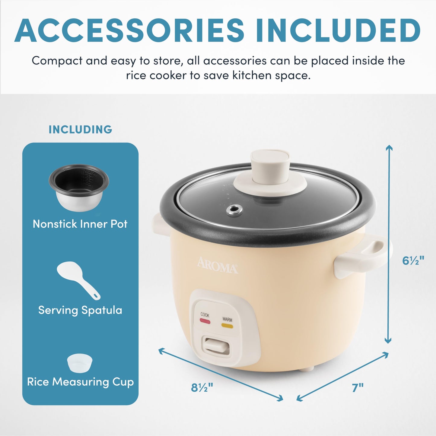 Aroma Housewares 4-Cups (Cooked) / 1Qt. Rice & Grain Cooker (ARC-302NGBL), Blue