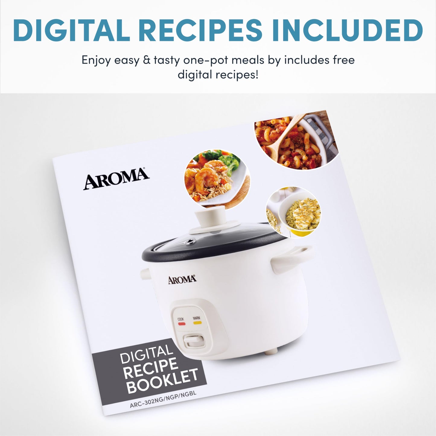 Aroma Housewares 4-Cups (Cooked) / 1Qt. Rice & Grain Cooker (ARC-302NGBL), Blue