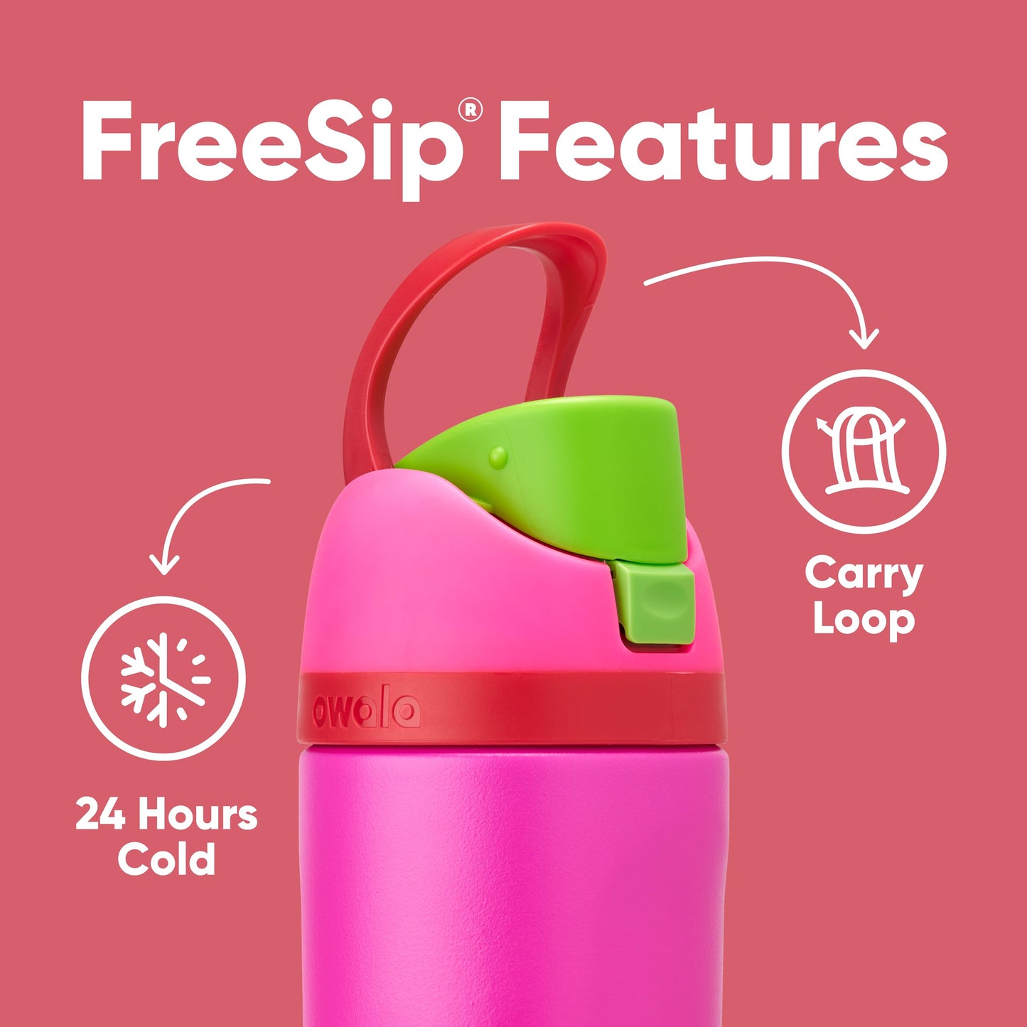 FreeSip Insulated Stainless Steel Water Bottle with Straw for Sports, Travel, and School BPA-Free Sports Water Bottle, 40 oz, Iced Breeze