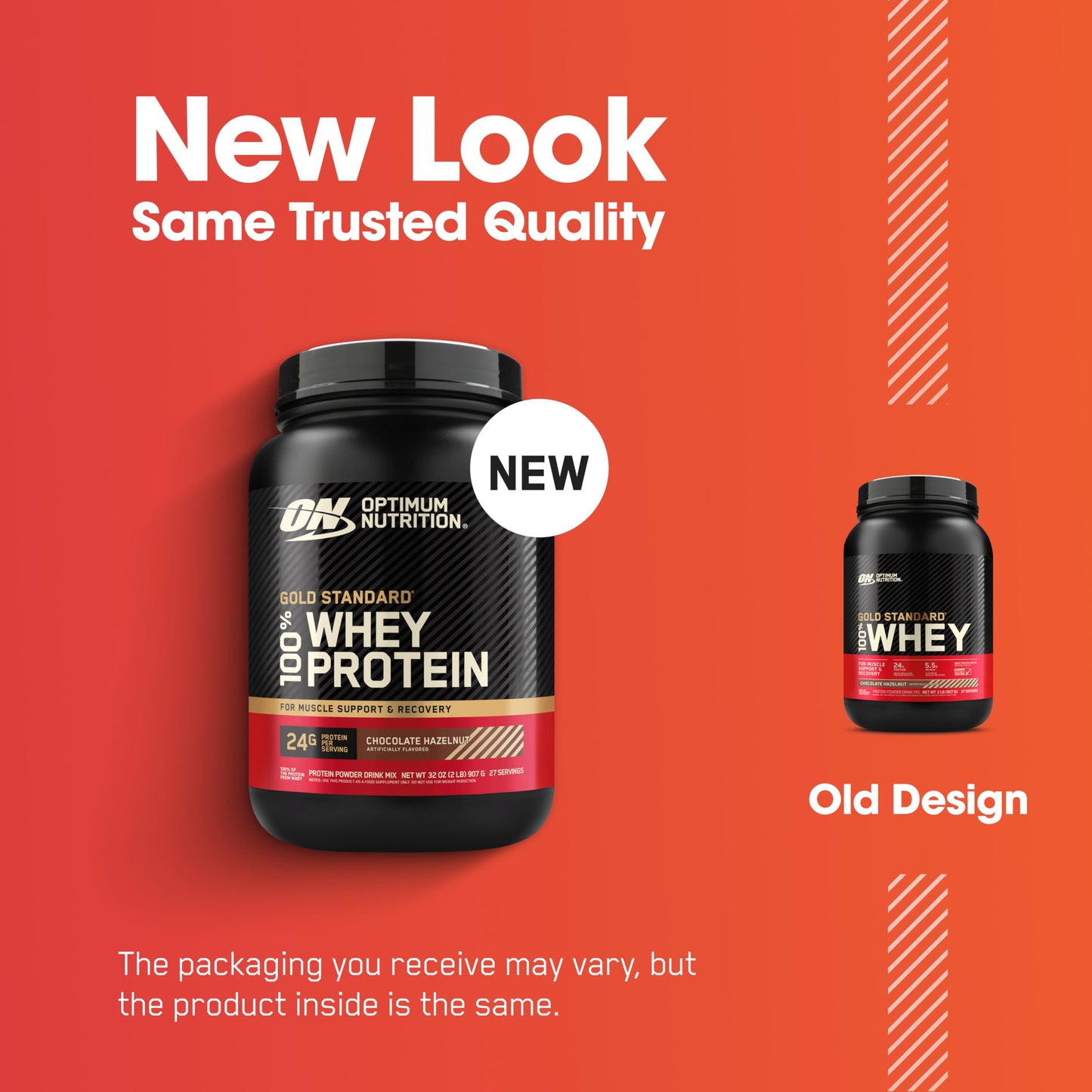 Optimum Nutrition Gold Standard 100% Whey Protein Powder, Double Rich Chocolate, 2 Pound (Packaging May Vary)