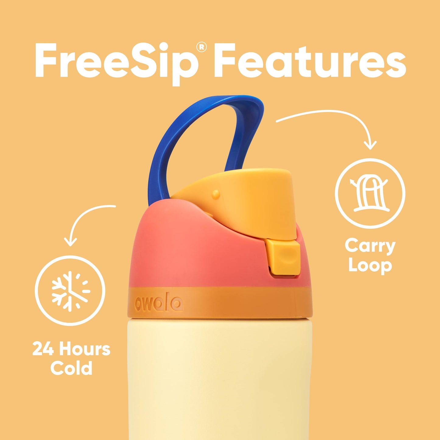 FreeSip Insulated Stainless Steel Water Bottle with Straw for Sports, Travel, and School BPA-Free Sports Water Bottle, 40 oz, Iced Breeze