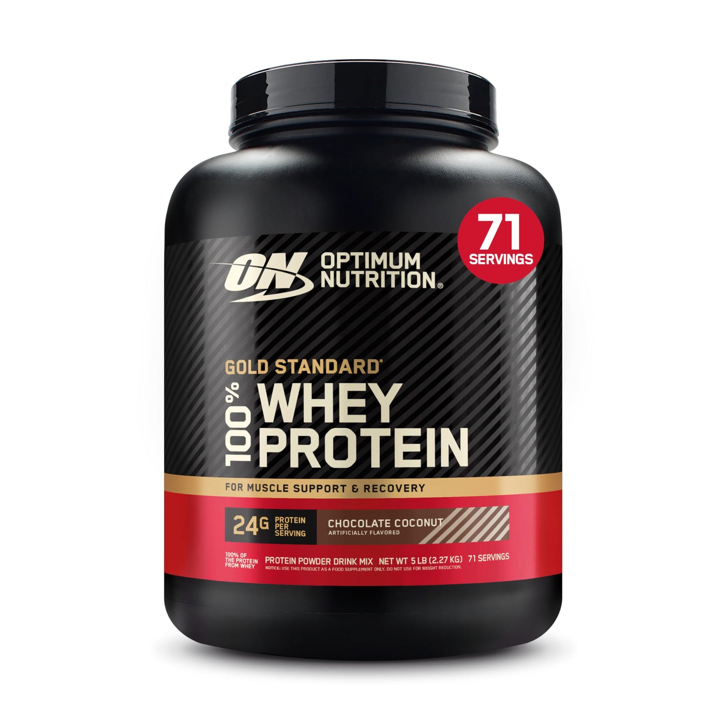 Optimum Nutrition Gold Standard 100% Whey Protein Powder, Double Rich Chocolate, 2 Pound (Packaging May Vary)