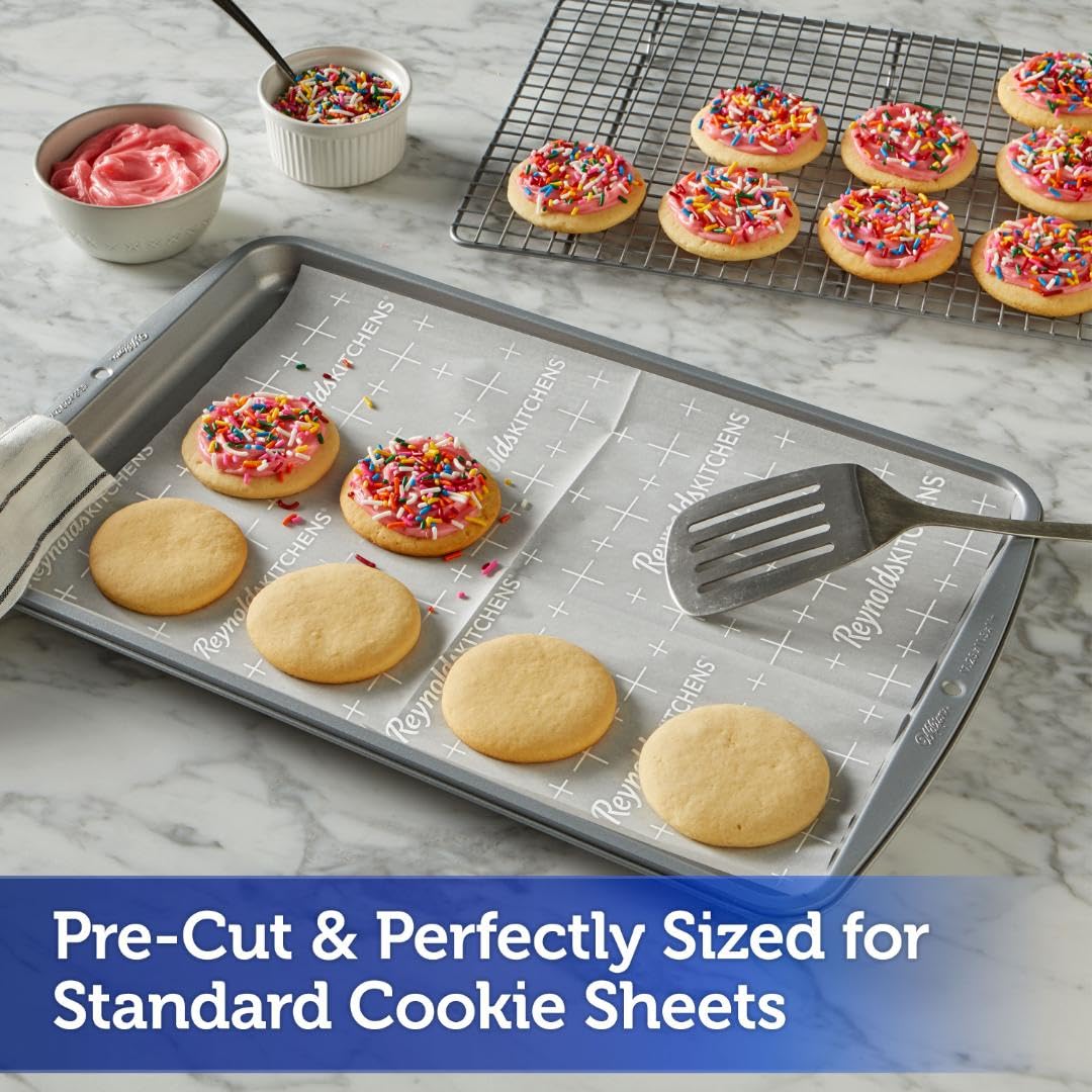 Reynolds Kitchens Air Fryer Liners Disposable, Unbleached Parchment Paper Sheets, 50 Count