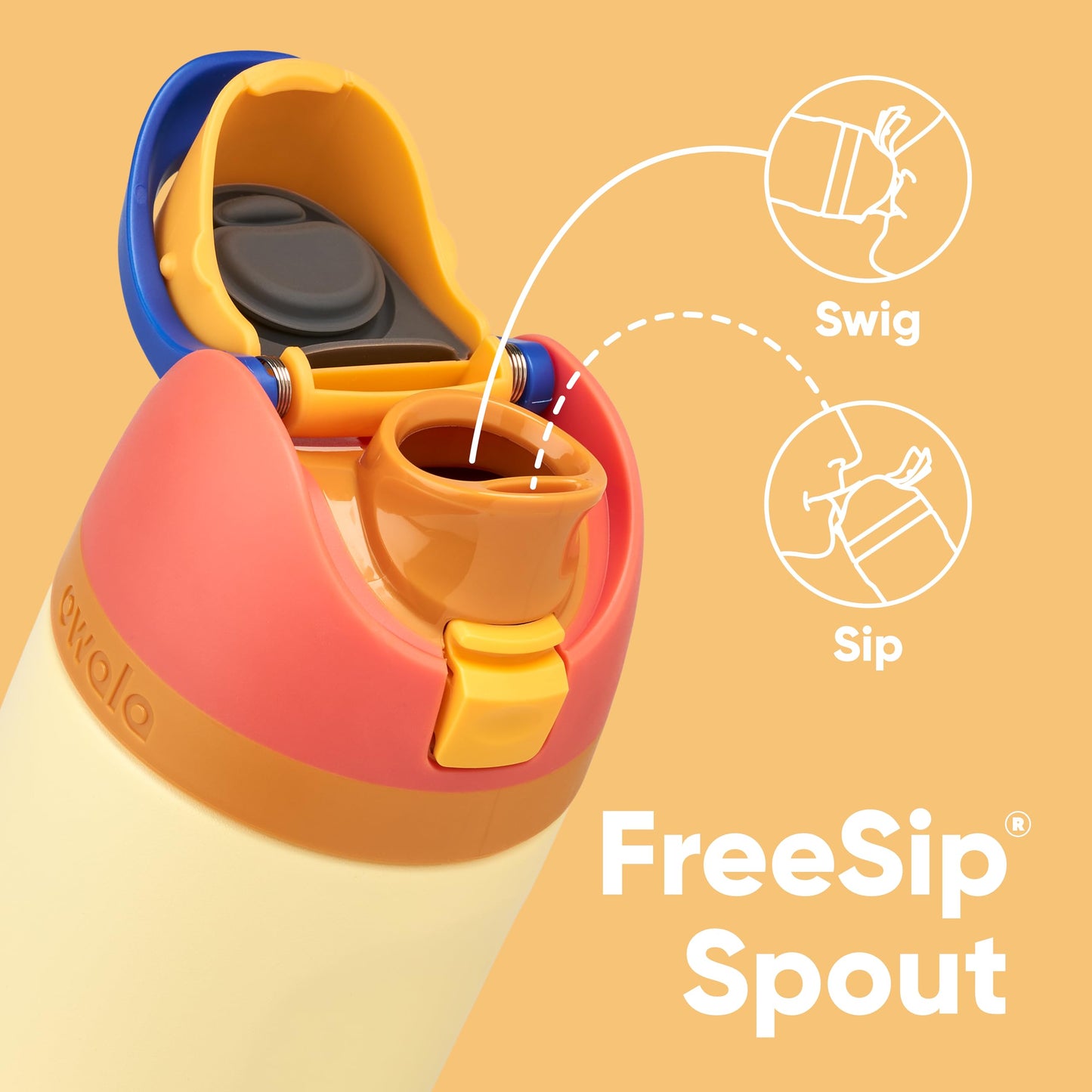 FreeSip Insulated Stainless Steel Water Bottle with Straw for Sports, Travel, and School BPA-Free Sports Water Bottle, 40 oz, Iced Breeze