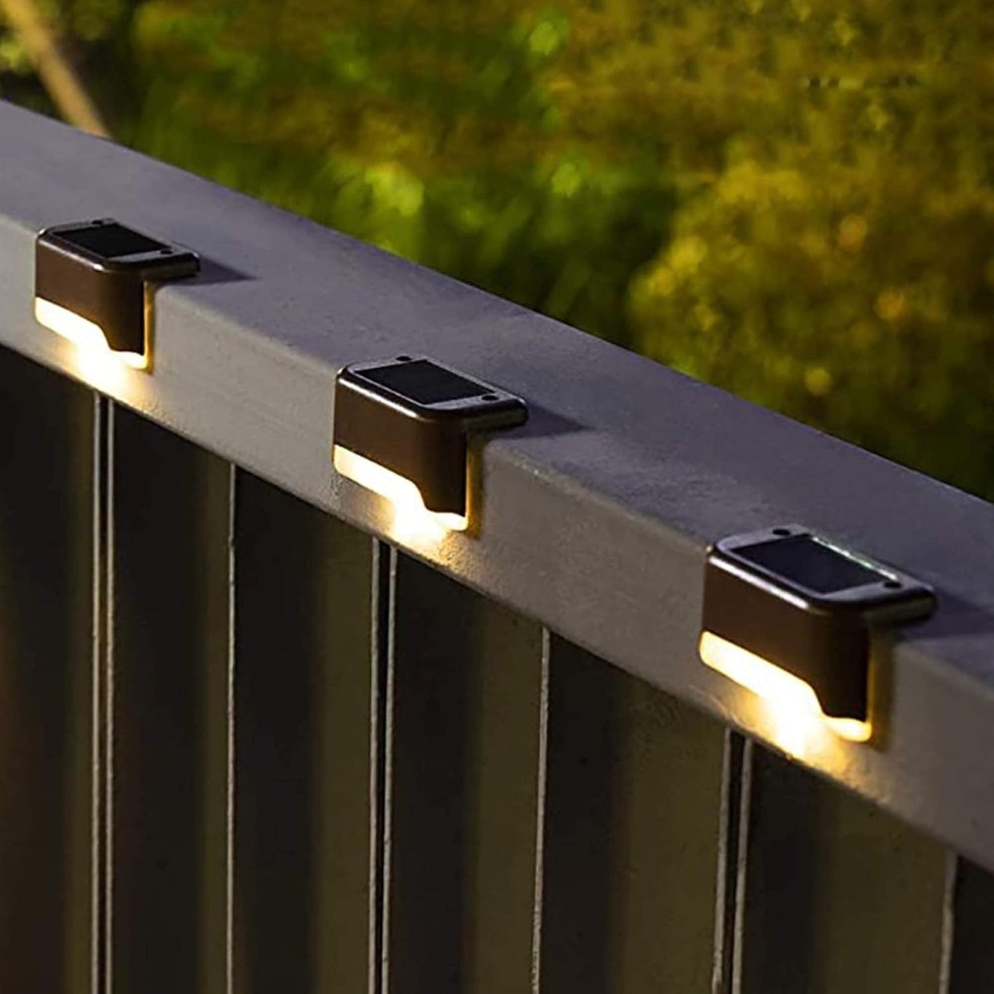 SOLPEX Solar Deck Lights Outdoor 16 Pack, Solar Step Lights Waterproof & 4 Pack 8 Lighting Modes Fixed Colors & Color Changing Fence Solar Lights Outdoor