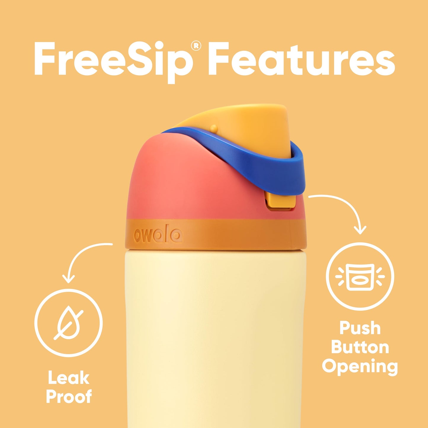 FreeSip Insulated Stainless Steel Water Bottle with Straw for Sports, Travel, and School BPA-Free Sports Water Bottle, 40 oz, Iced Breeze