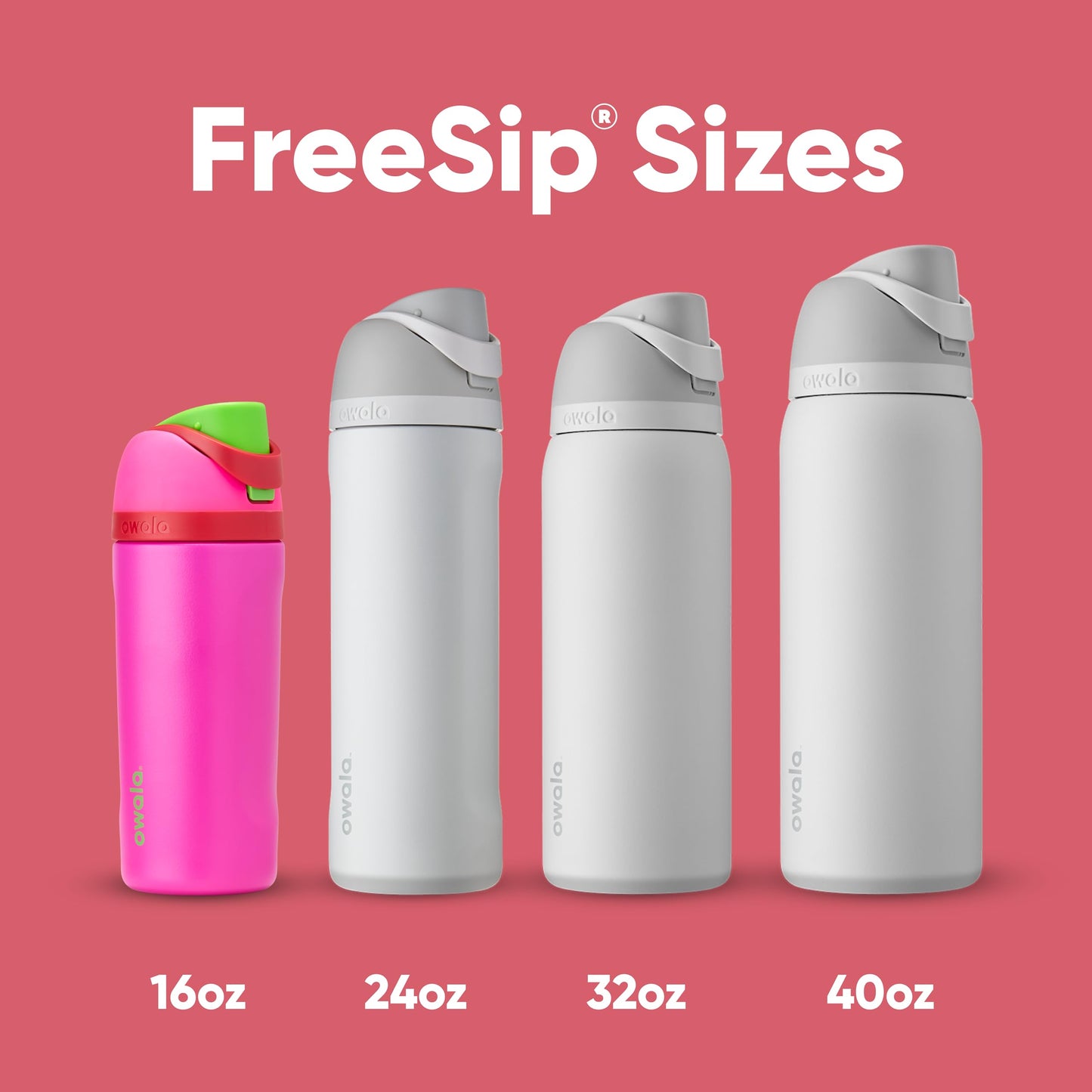FreeSip Insulated Stainless Steel Water Bottle with Straw for Sports, Travel, and School BPA-Free Sports Water Bottle, 40 oz, Iced Breeze