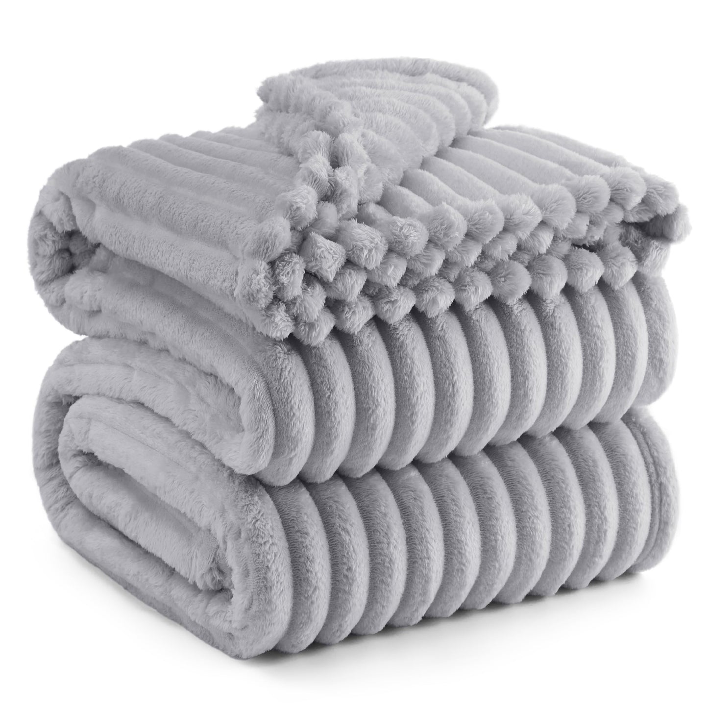 Bedsure White Throw Blanket for Couch - GentleSoft Cozy Soft Blankets for Women, Cute Small Fleece Throws for Girls, Birthday Gifts for Women, Mothers Day Decor Gifts for Mom, Off White, 50x60 Inches