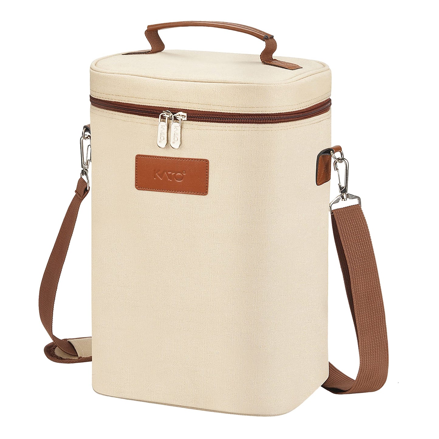 Tirrinia 2 Bottle Leakproof Insulated Wine Tote Carrier Bag - Padded Cooler for Travel, Restaurants, Tasting, Parties, Great Gift for Wine Lovers