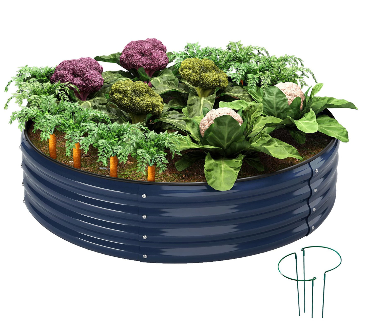 Galvanized Metal Planter Raised Garden Bed Kit for Gardening Outdoor,8x2x1ft Planter Grow Garden Box Raised Flower Bed,Long Vegetable Clearance Herb Raised Garden Beds for Gardening