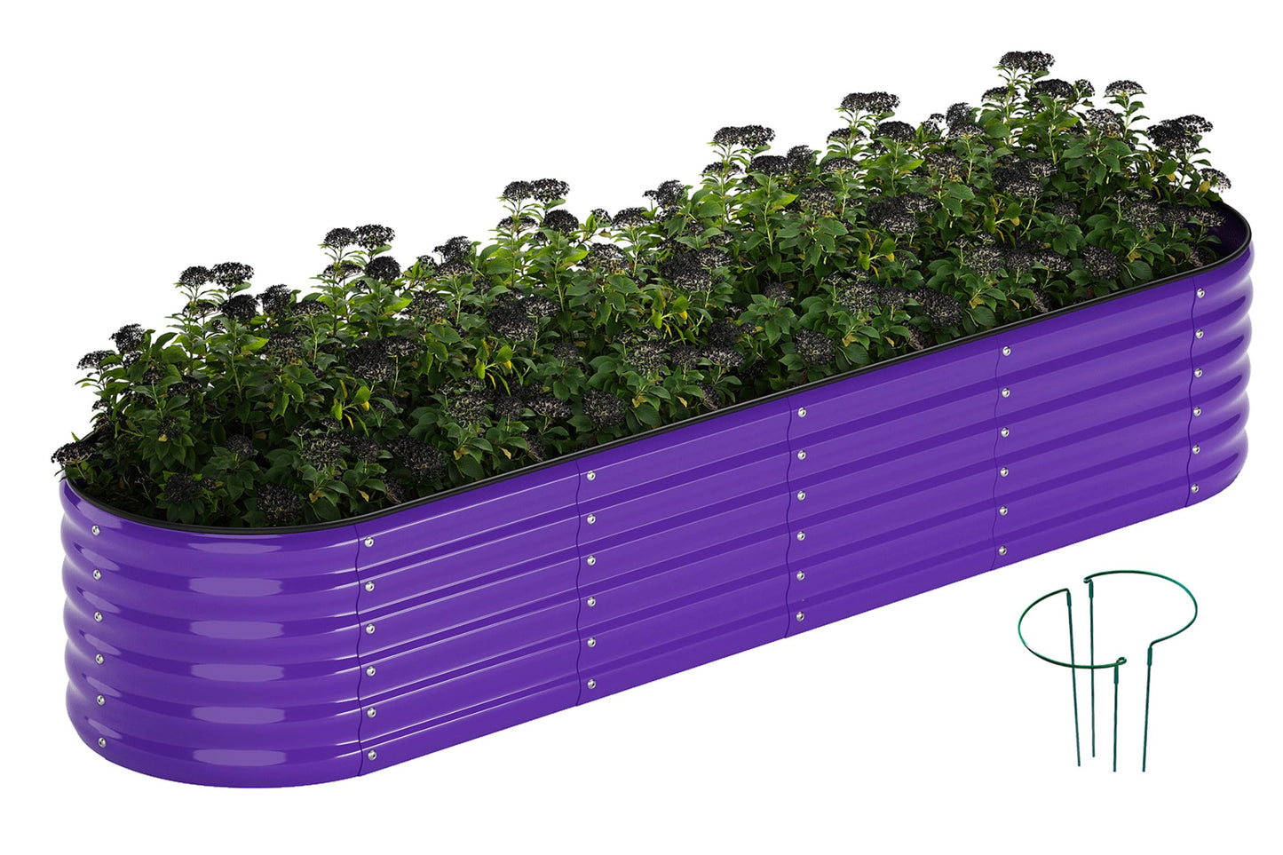 Galvanized Metal Planter Raised Garden Bed Kit for Gardening Outdoor,8x2x1ft Planter Grow Garden Box Raised Flower Bed,Long Vegetable Clearance Herb Raised Garden Beds for Gardening