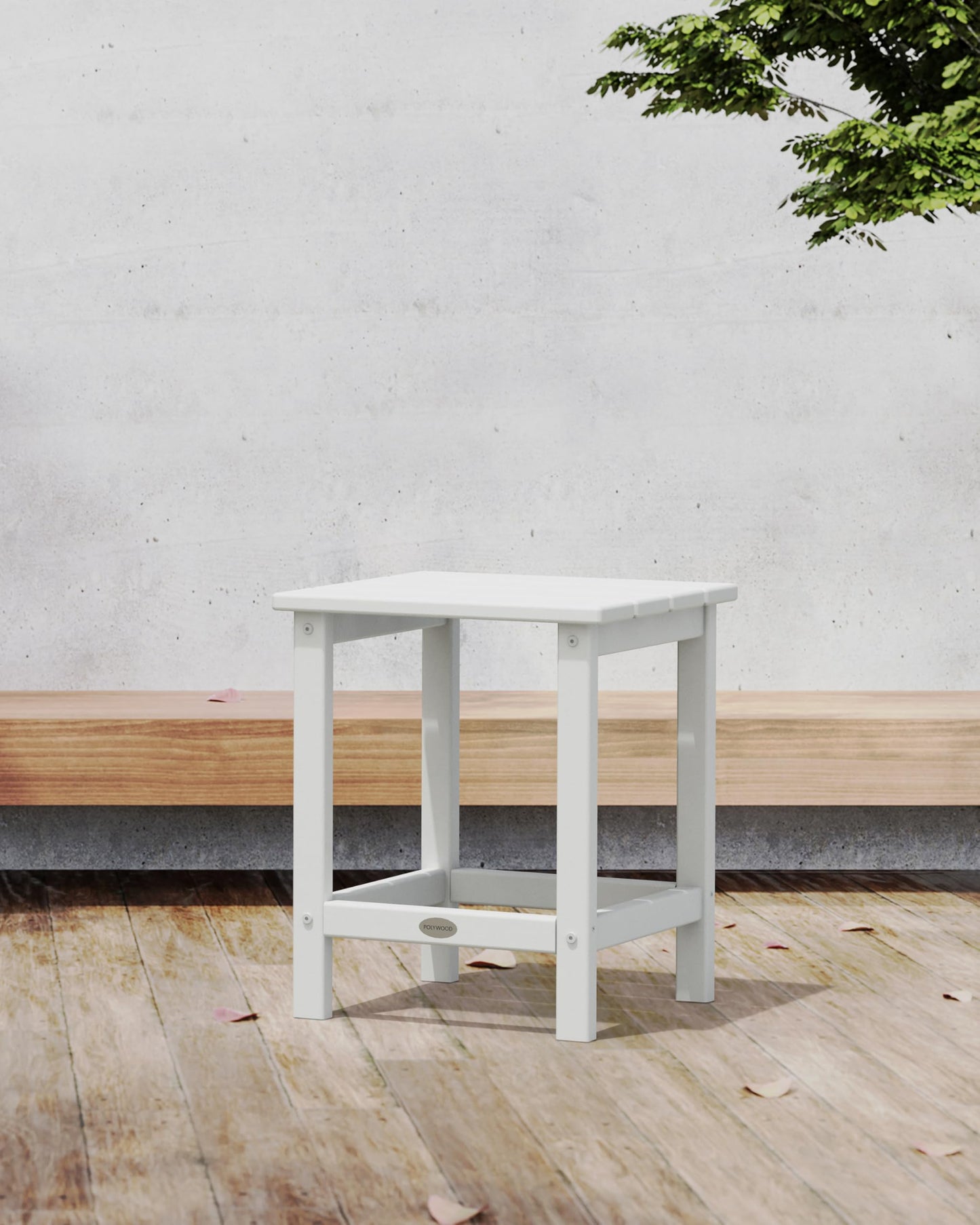 POLYWOOD Long Island 18" Side Table, Green