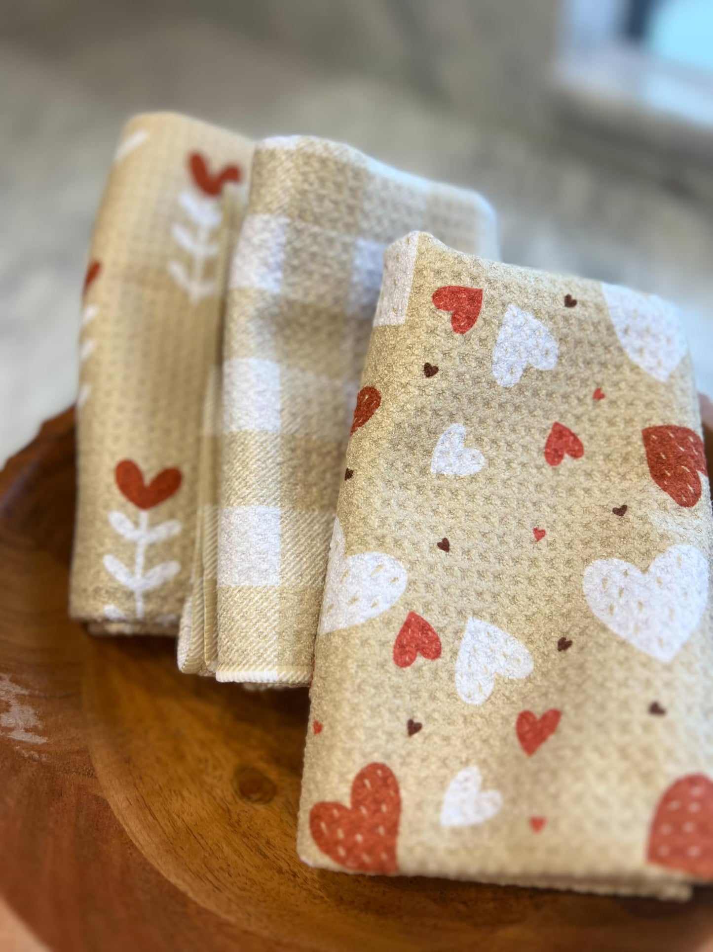 || 3 Pack|| Not Your Ordinary Dish Towels || Waffle Weave Microfiber || Tea Towels || Highly Absorbent || Hanging Loop || Dish Cloths || Modern || Designer Prints (Easter Bows)