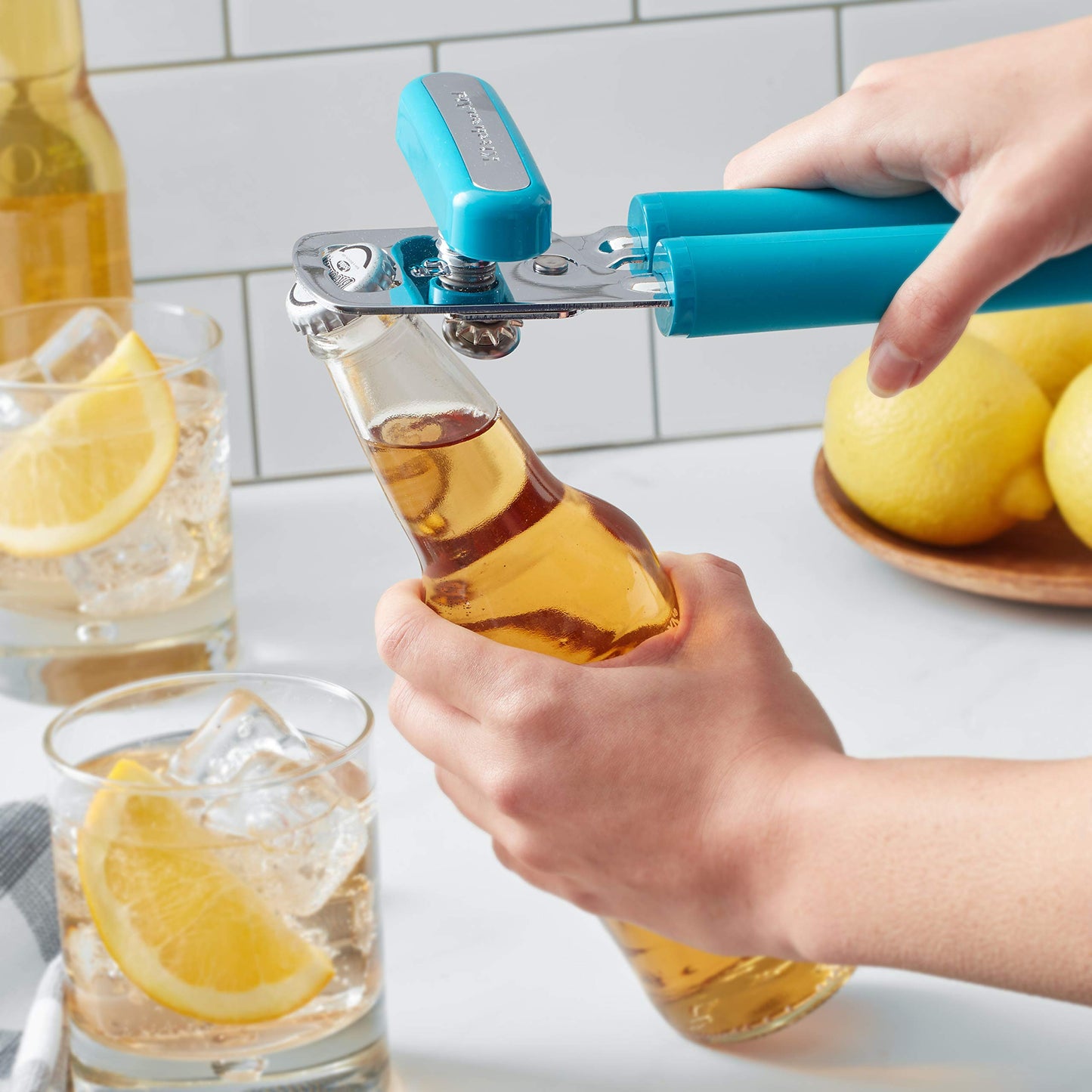 KitchenAid Classic Multifunction Can Opener and Bottle Opener Easy to Use, Razor Sharp Stainless Steel Cutting Wheel, Soft Ergonomic Handles, Black