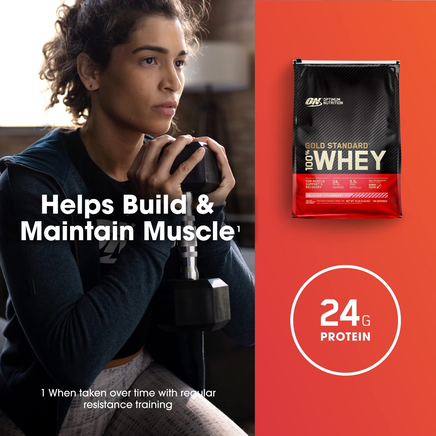 Optimum Nutrition Gold Standard 100% Whey Protein Powder, Double Rich Chocolate, 2 Pound (Packaging May Vary)