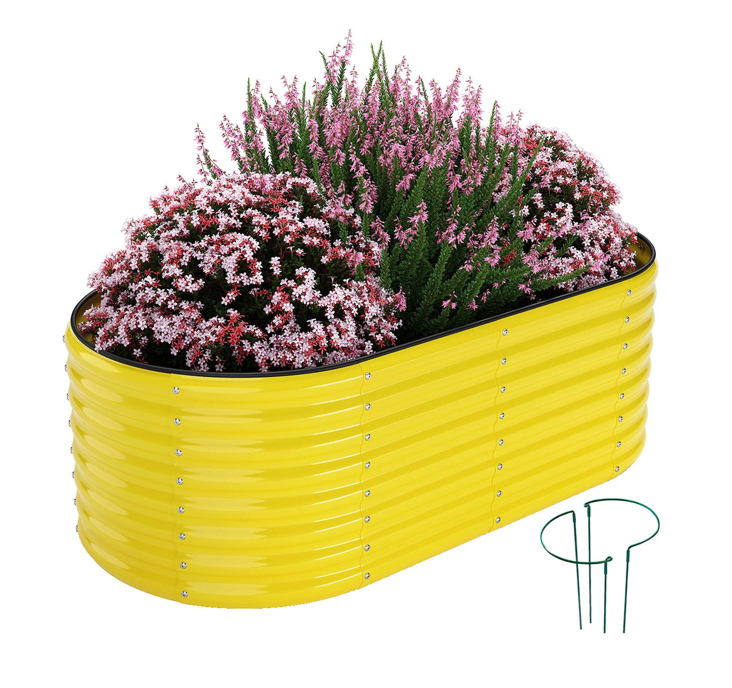 Galvanized Metal Planter Raised Garden Bed Kit for Gardening Outdoor,8x2x1ft Planter Grow Garden Box Raised Flower Bed,Long Vegetable Clearance Herb Raised Garden Beds for Gardening
