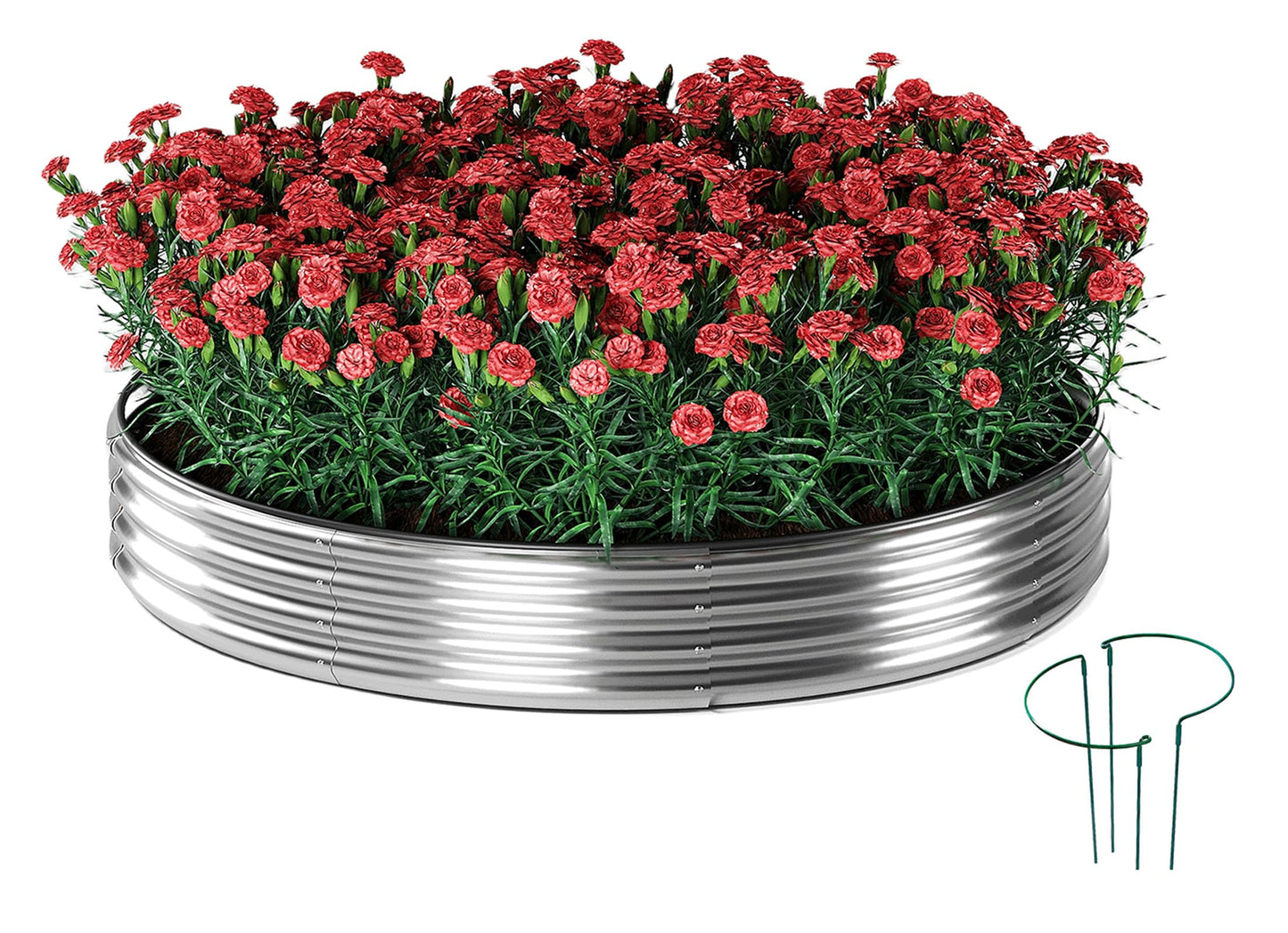 Galvanized Metal Planter Raised Garden Bed Kit for Gardening Outdoor,8x2x1ft Planter Grow Garden Box Raised Flower Bed,Long Vegetable Clearance Herb Raised Garden Beds for Gardening