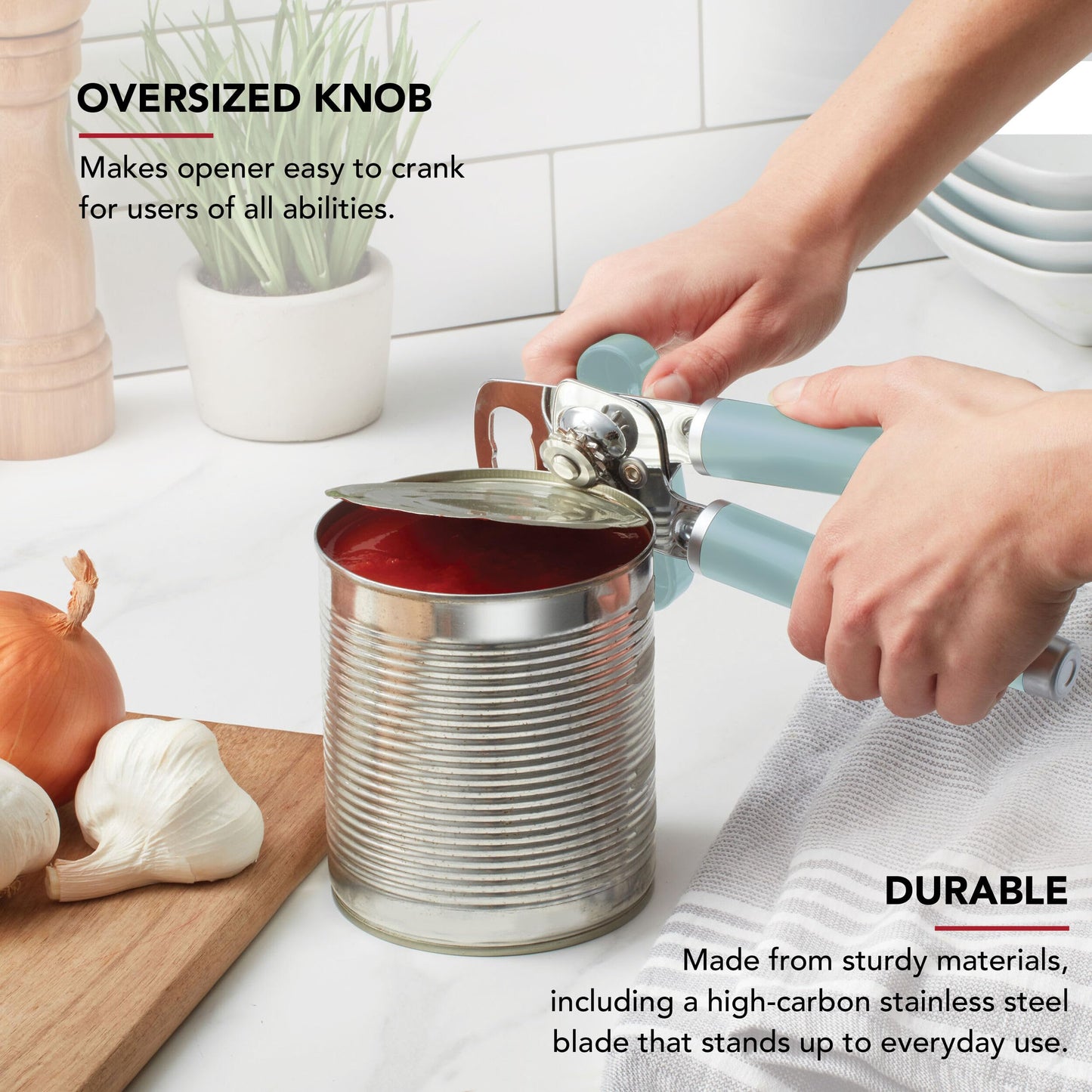 KitchenAid Classic Multifunction Can Opener and Bottle Opener Easy to Use, Razor Sharp Stainless Steel Cutting Wheel, Soft Ergonomic Handles, Black