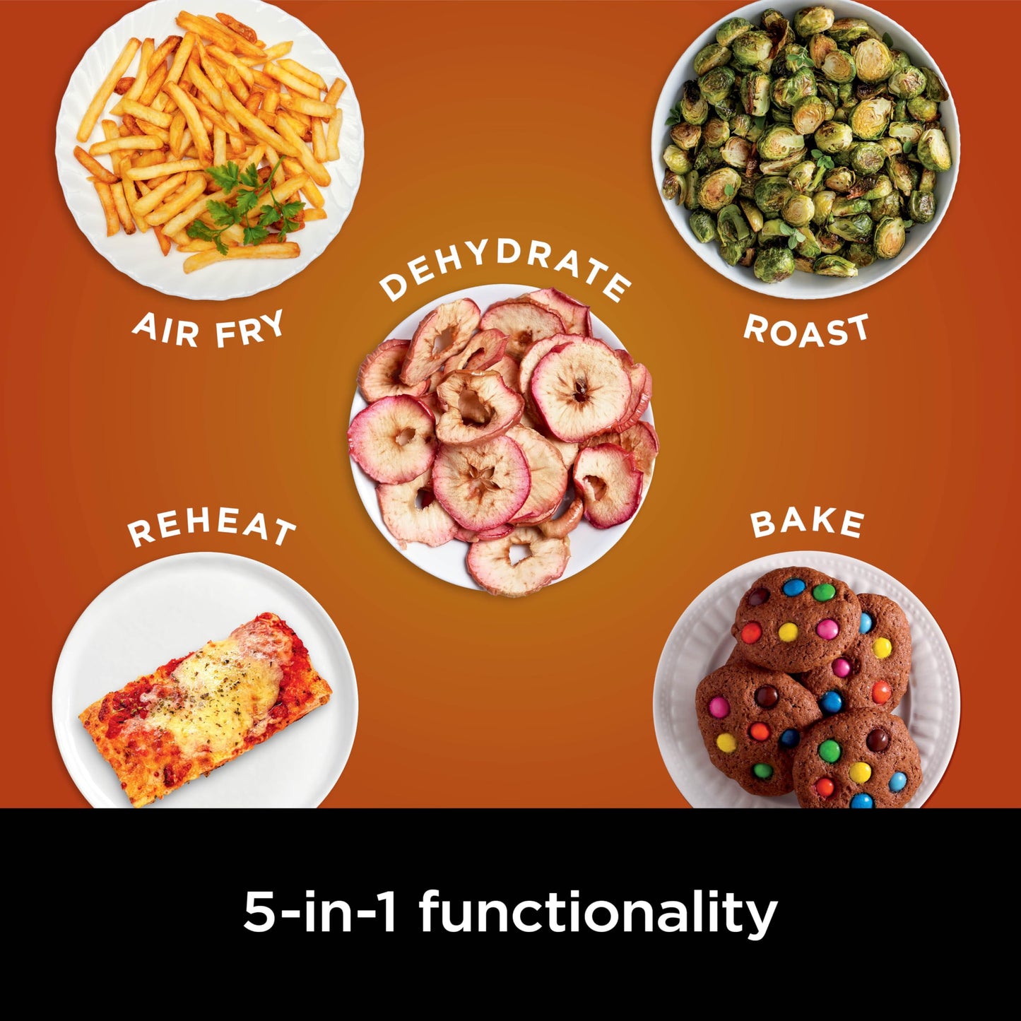 Ninja Air Fryer Pro 4-in-1 with 5 QT Capacity, Air Fry, Roast, Reheat, Dehydrate, Air Crisp Technology with 400F for hot, 120 Volts, Nonstick Basket & Crisper Plate, Grey, AF141