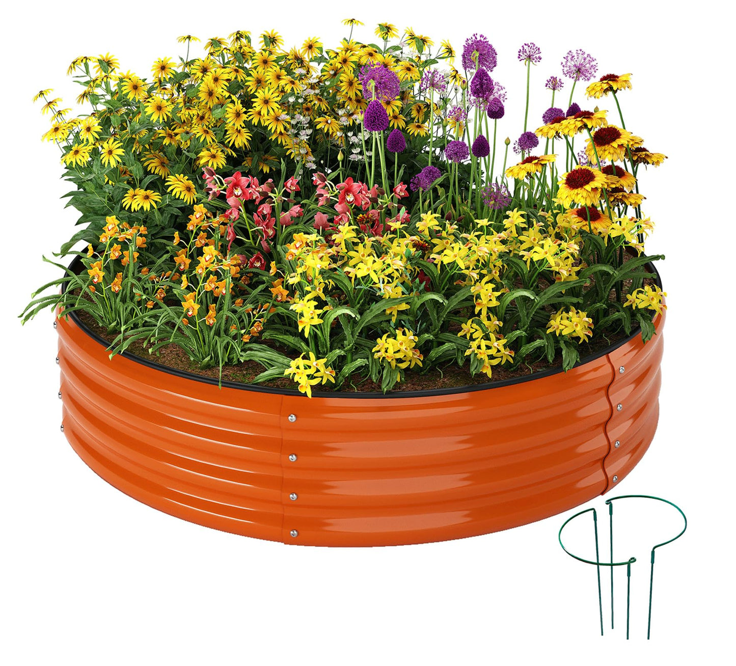 Galvanized Metal Planter Raised Garden Bed Kit for Gardening Outdoor,8x2x1ft Planter Grow Garden Box Raised Flower Bed,Long Vegetable Clearance Herb Raised Garden Beds for Gardening