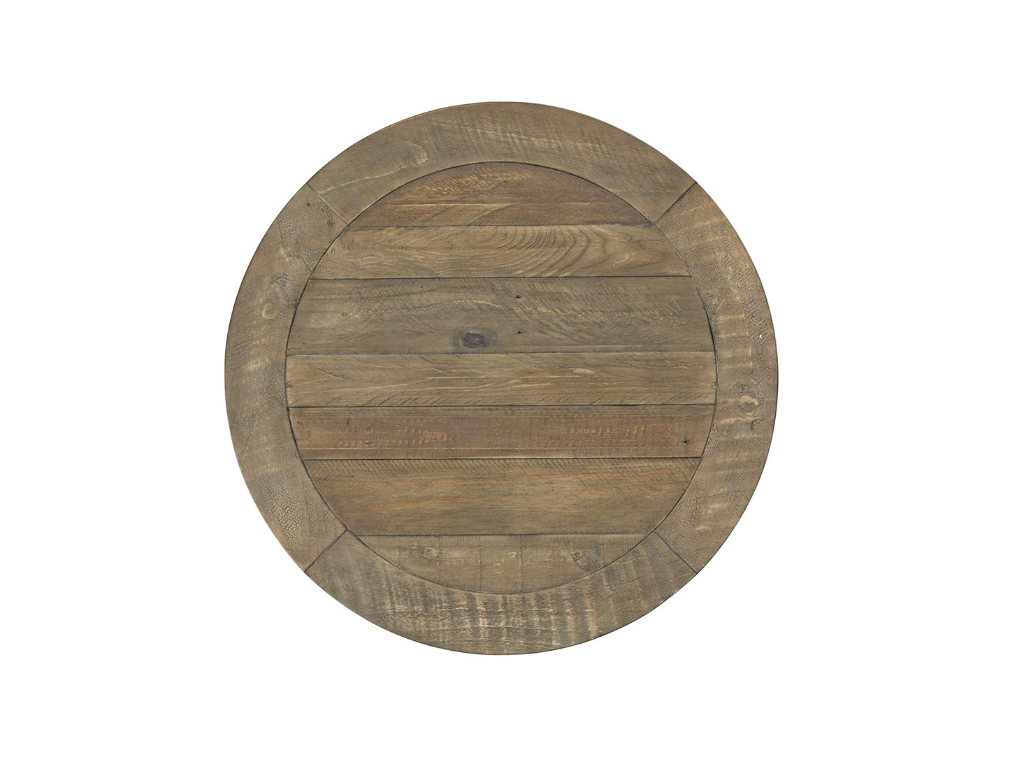 Napa Solid Wood Farmhouse Rustic Round End Side Living Room Table, Nightstand 26" W x 26" D x 25" H