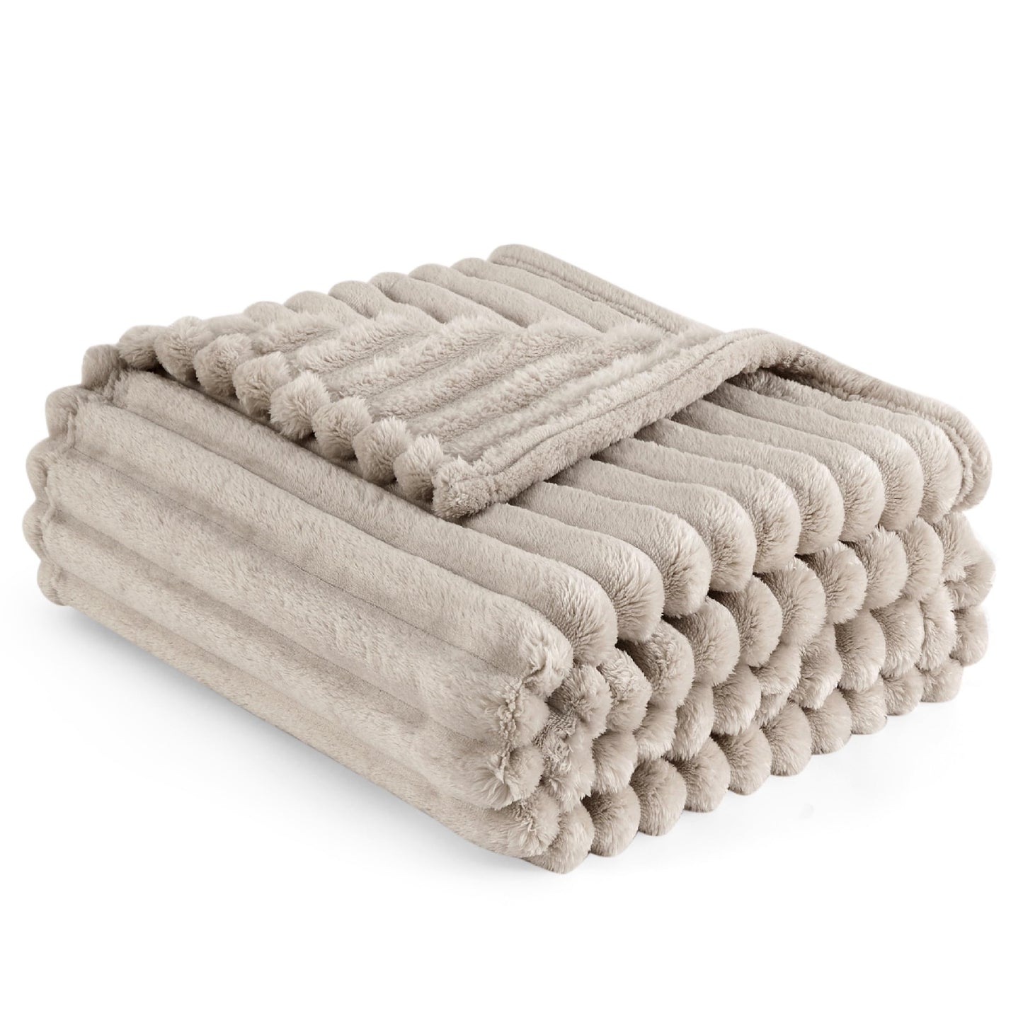 Bedsure White Throw Blanket for Couch - GentleSoft Cozy Soft Blankets for Women, Cute Small Fleece Throws for Girls, Birthday Gifts for Women, Mothers Day Decor Gifts for Mom, Off White, 50x60 Inches
