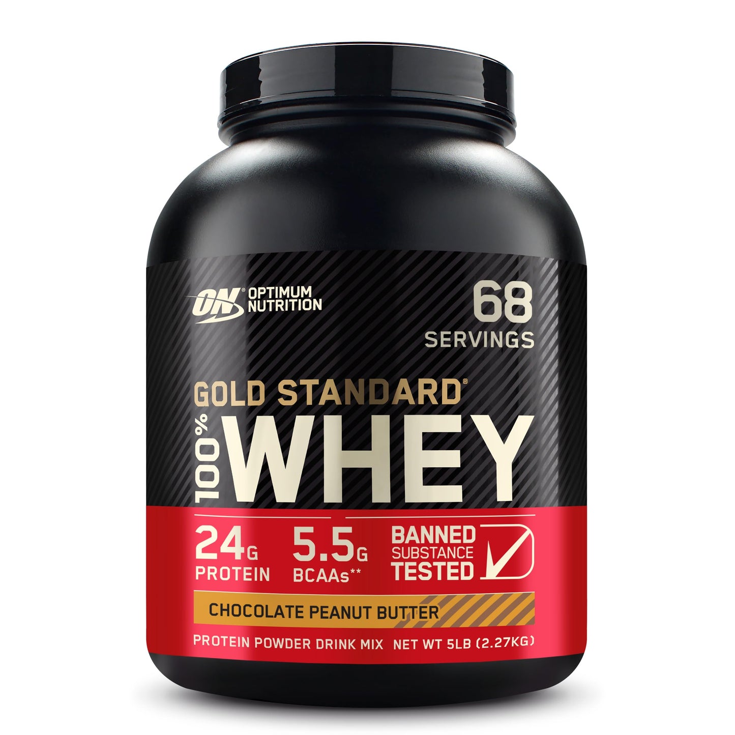 Optimum Nutrition Gold Standard 100% Whey Protein Powder, Double Rich Chocolate, 2 Pound (Packaging May Vary)