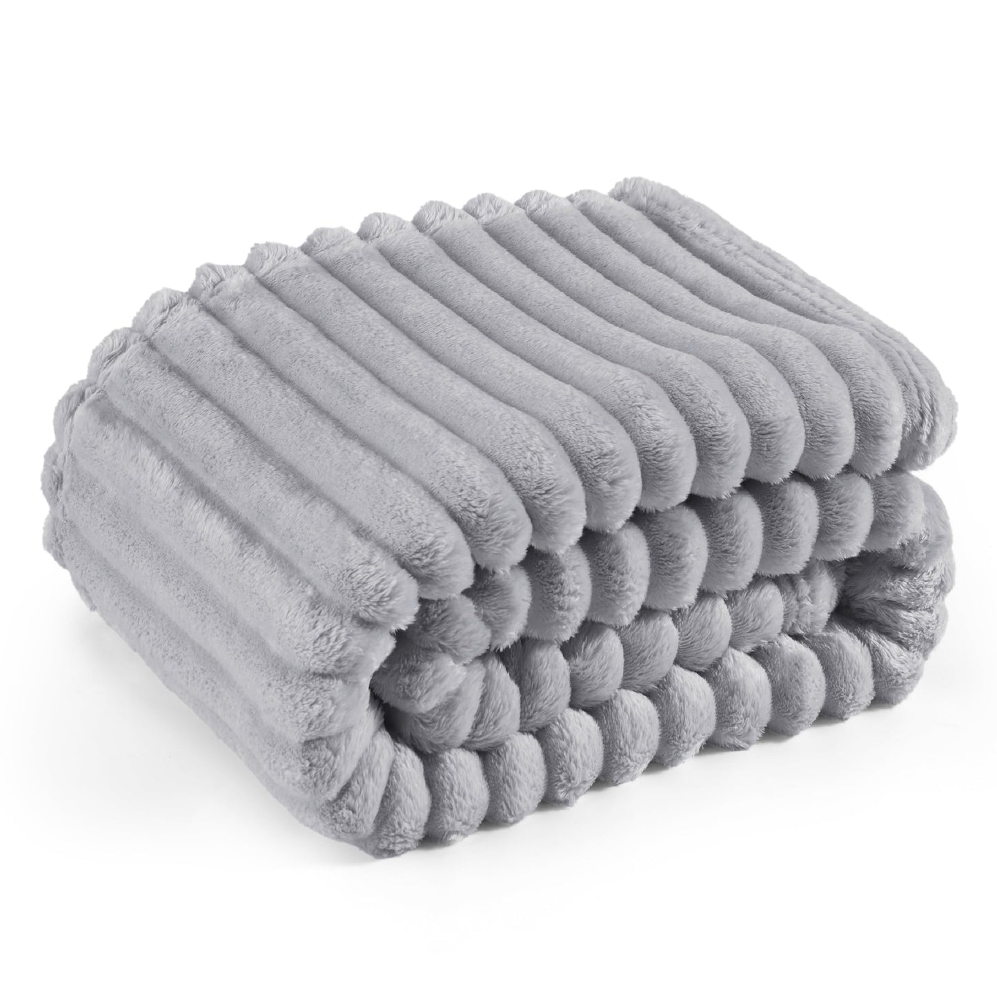 Bedsure White Throw Blanket for Couch - GentleSoft Cozy Soft Blankets for Women, Cute Small Fleece Throws for Girls, Birthday Gifts for Women, Mothers Day Decor Gifts for Mom, Off White, 50x60 Inches