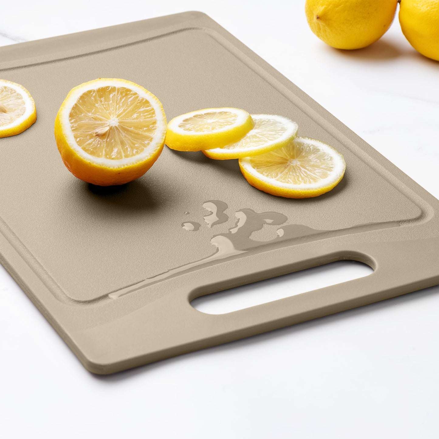 COOK WITH COLOR Non-Slip Cutting Board Set – Kitchen Essentials with Easy Grip Handle for Meat, Veggies, and Fruits, 3 Cutting Boards, Teal