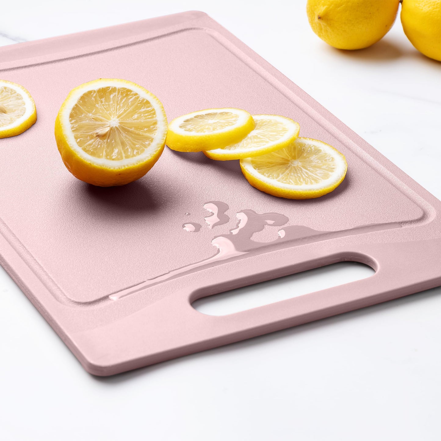 COOK WITH COLOR Non-Slip Cutting Board Set – Kitchen Essentials with Easy Grip Handle for Meat, Veggies, and Fruits, 3 Cutting Boards, Teal